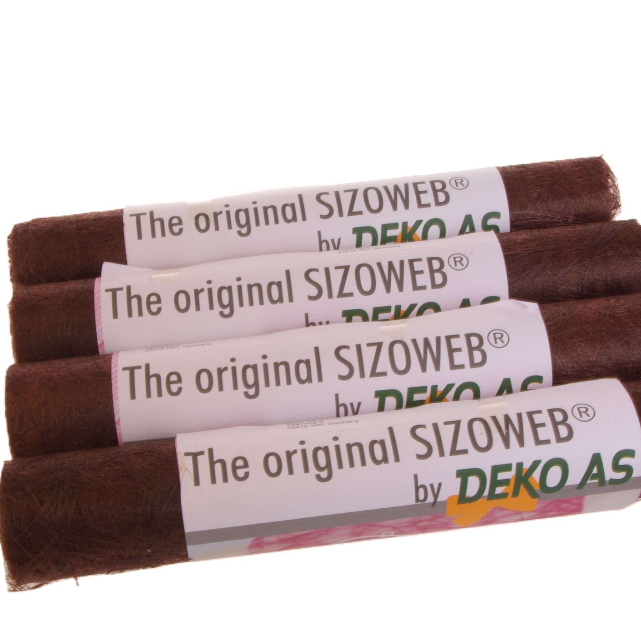 Deko AS Вузькі скатертини Sizoweb Вузькі скатертини dunkelbraun 300mm - 1 VE = 4 x 5m 64-300 (4-tlg, 4 Rollen à 5m), Strapazierfähig