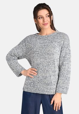 BICALLA Strickpullover Pullover Tape - 10/blue-white (1-tlg)