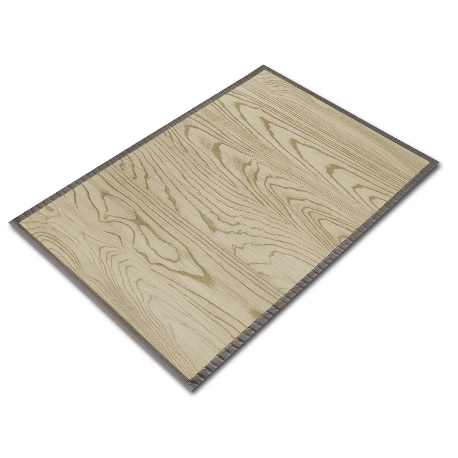 Badematte, Größen, Bambus 7 rechteckig, natur 2 & Magenta, Floordirekt, Farben Teppich