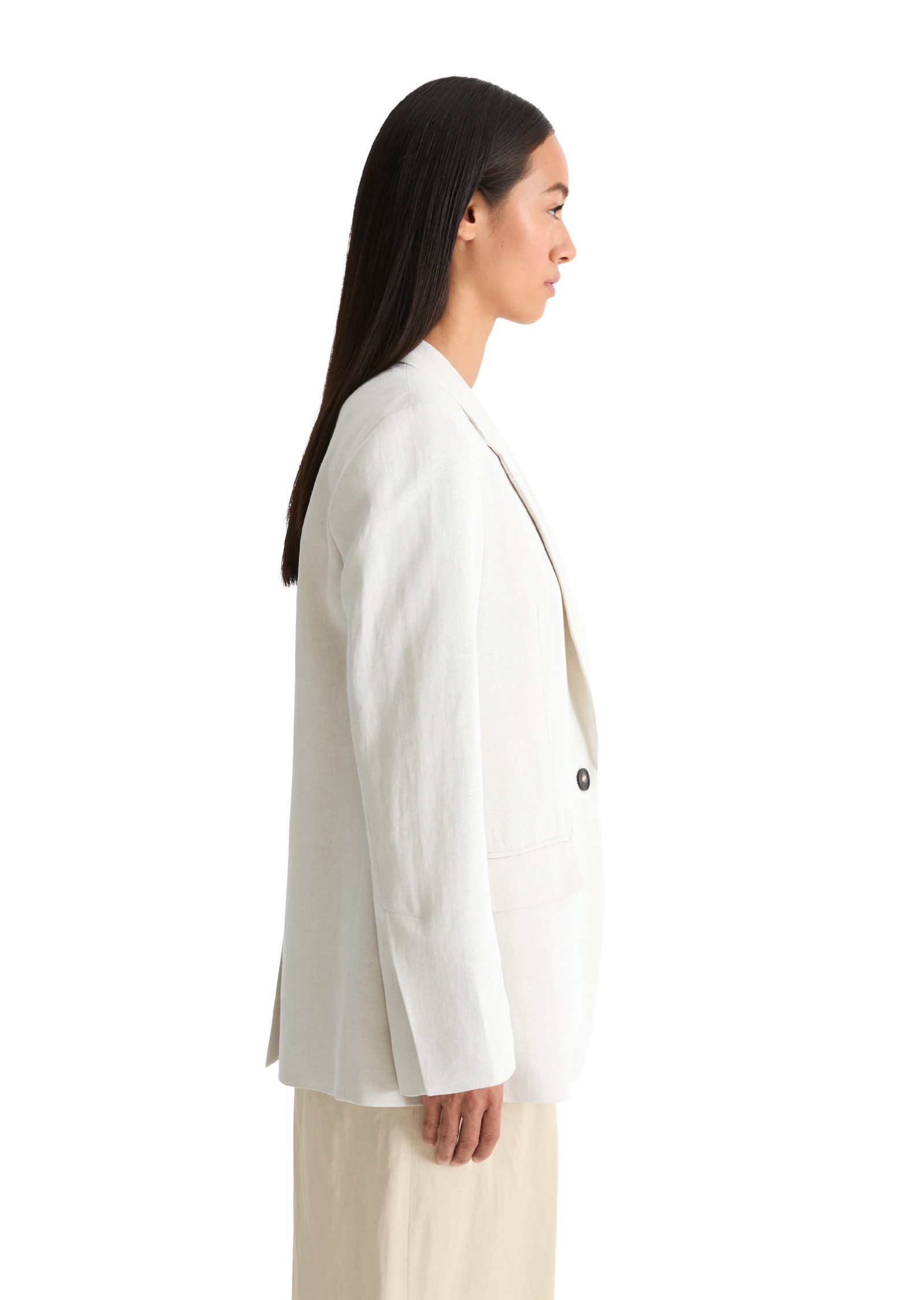 Marc O'Polo Longblazer aus Viskose-Leinen-Mix