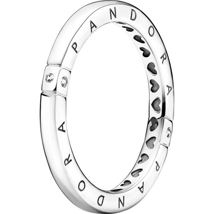 Pandora Silberring Pandora SALE Ring 199482C01 Logo Heart Silber 925 19 (1-tlg)