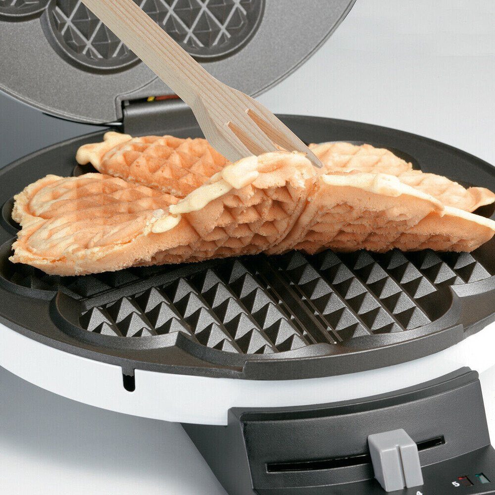 Cloer Waffelplatten Waffelautomat 171 930 W Function Line weiss, Metall, Aluminium-Druckguss, Waffelautomat, 20,00cm, Metall, Weiß