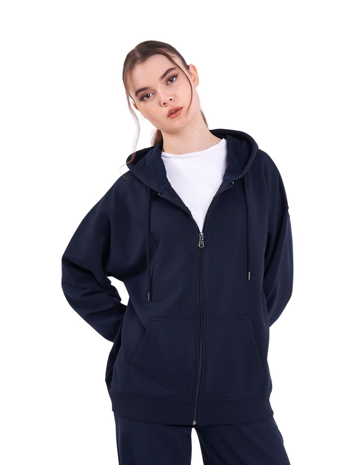 COMEOR Kapuzensweatjacke Damen Bequeme Baumwoll-Hoodie-Jacke Kapuzensweatsh günstig online kaufen