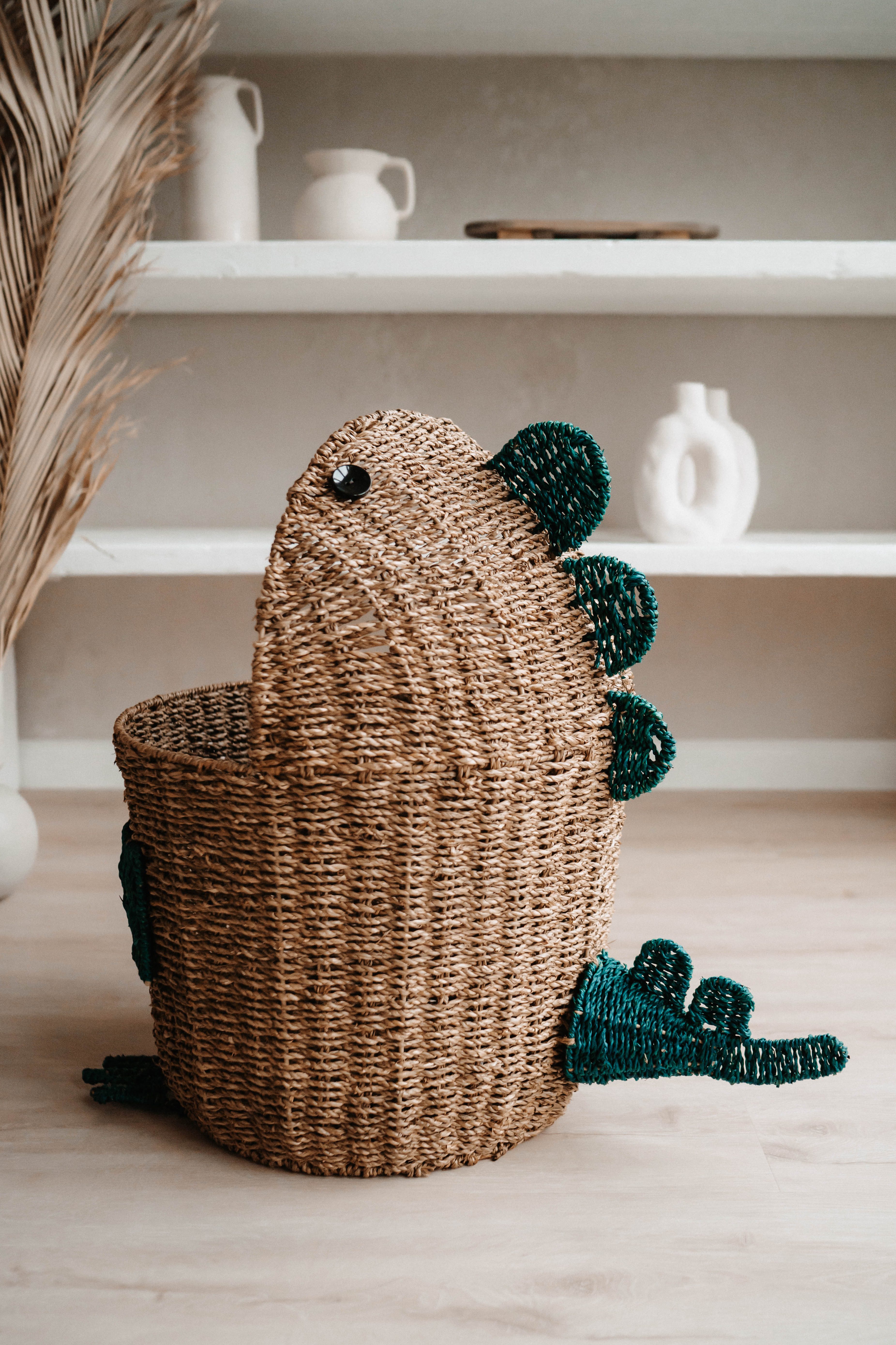 Kuzira Aufbewahrungskorb Kuzira Aufbewahrungskörbe – Naturmaterial & Motiv-Designs (Set, 1-tlg), aus Wasserhyazinthe handgefertigt