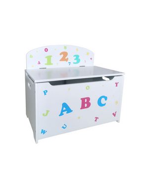 Gravidus Spielzeugtruhe Kinder-Truhenbank 'ABC' mit klappbarem Deckel & Dämpfer