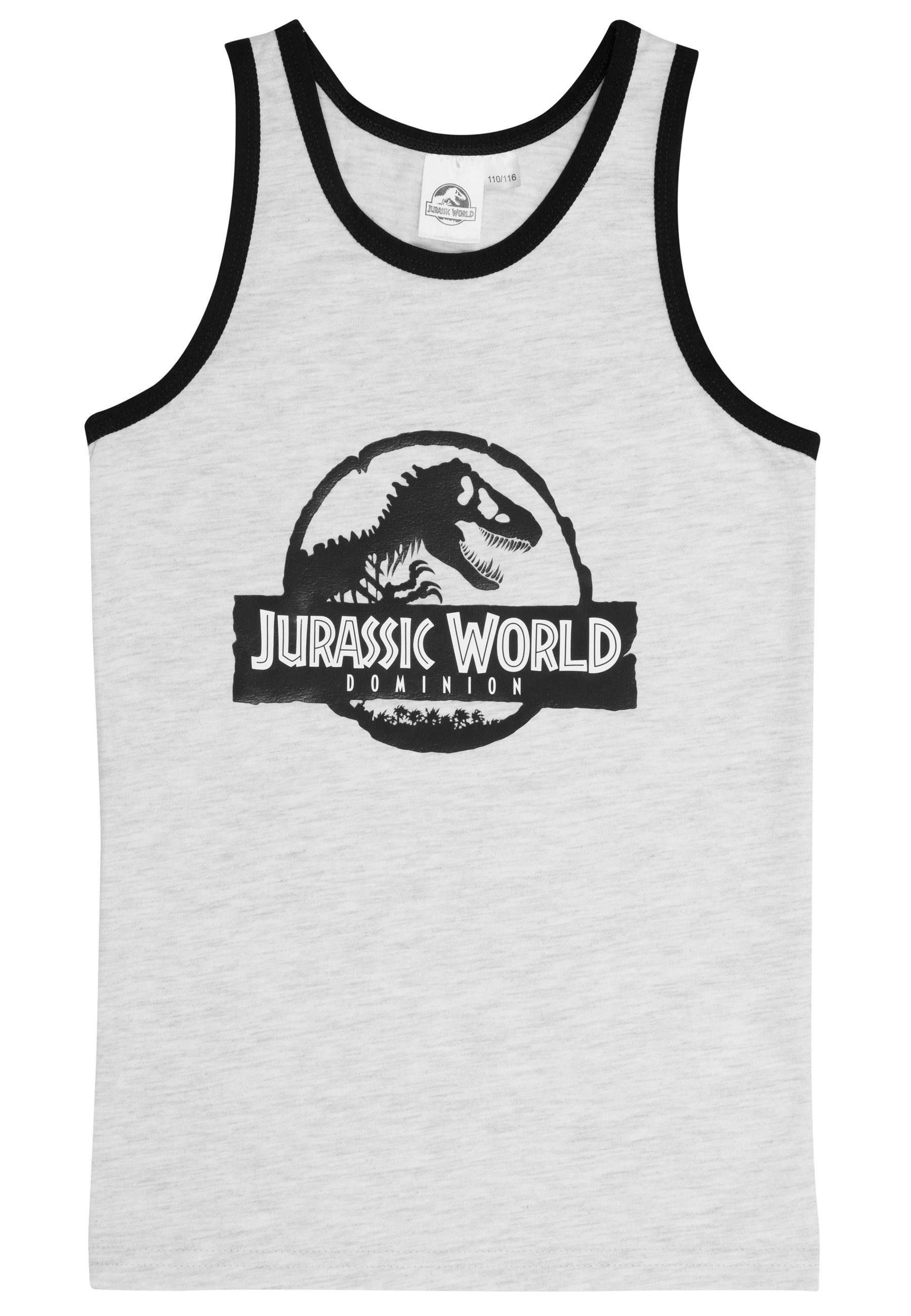 United Labels® Unterhemd Jurassic für World Pack 2er Grau Tank Top Hemdchen Jungen Unterhemd