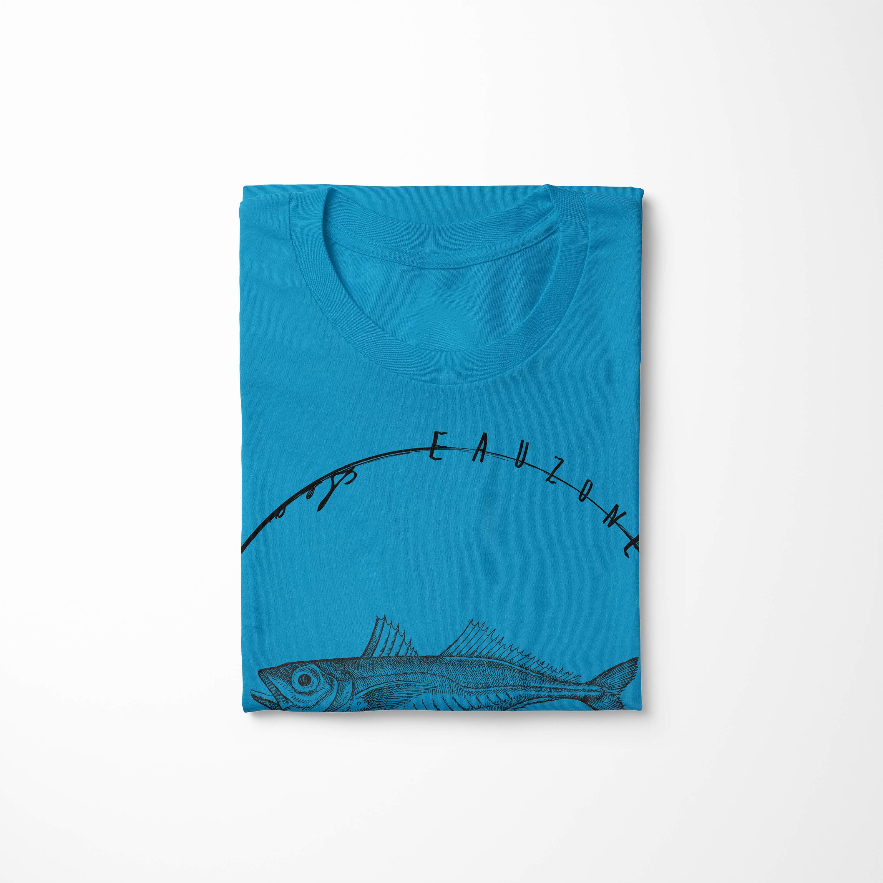 - sportlicher T-Shirt Art 058 und Fische feine Serie: Atoll Sea T-Shirt Sinus Schnitt Creatures, Sea / Tiefsee Struktur