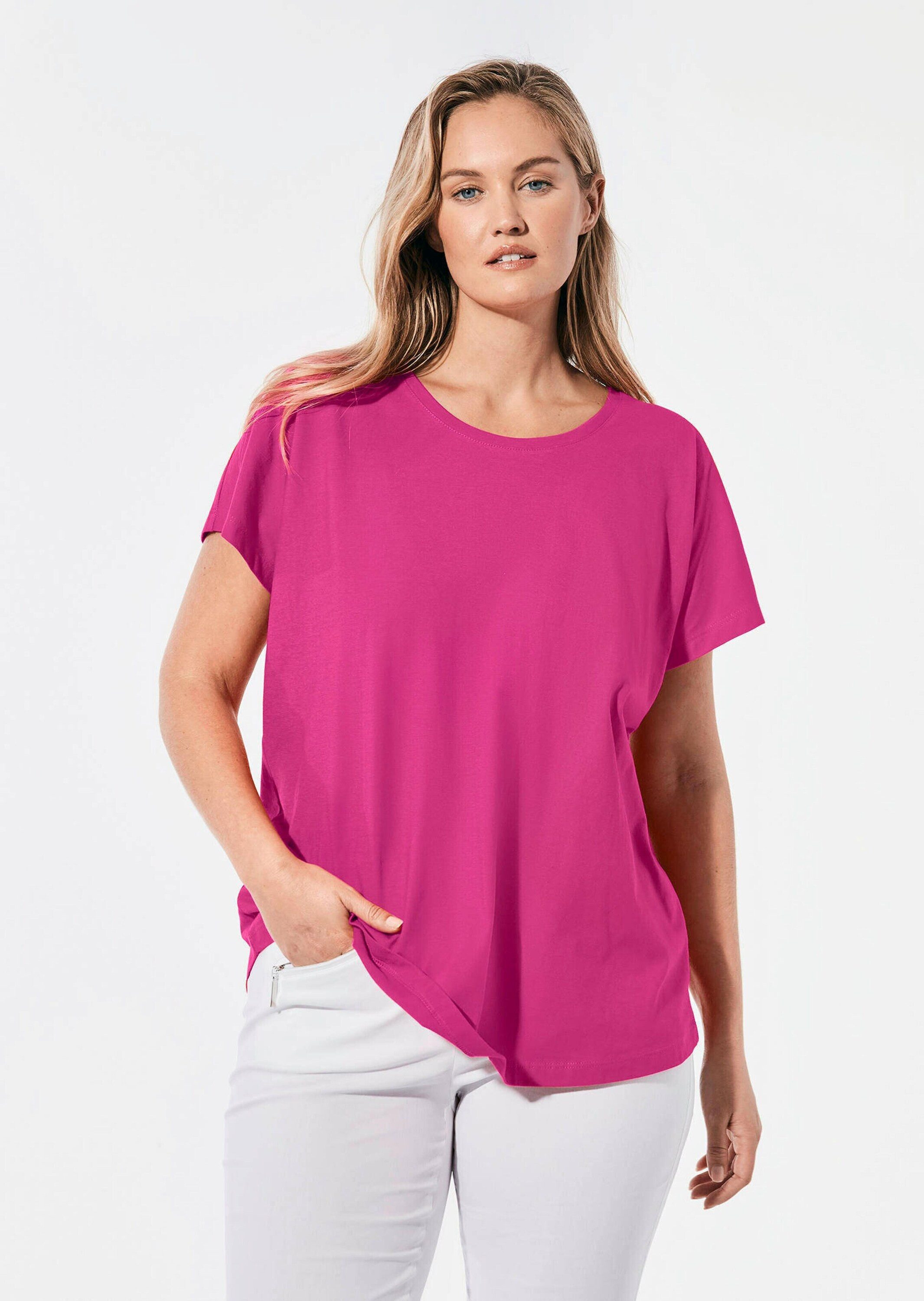 GOLDNER T-Shirt Shirt mit Rundhalsausschnitt (CURVY, CURVY) günstig online kaufen