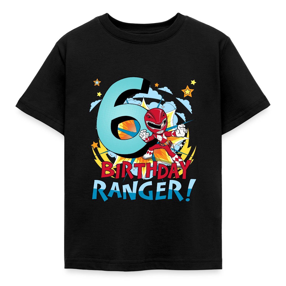 Spreadshirt T-Shirt Power Rangers Geburtstag 6. Jahre Kinder T-Shirt (1-tlg)