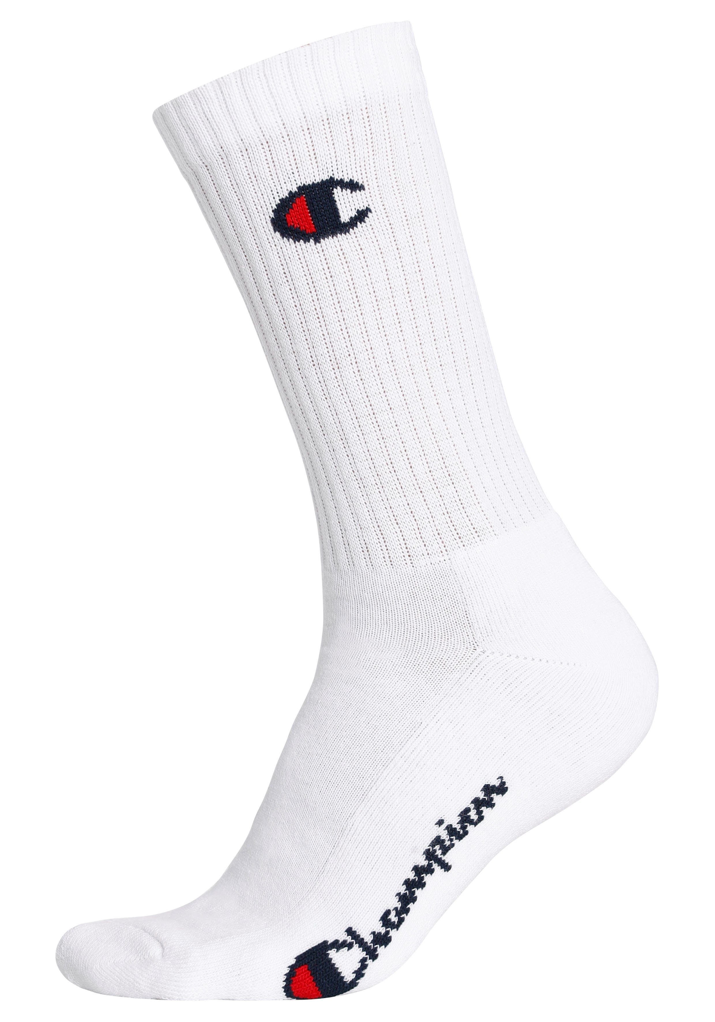 Champion Tennissocken (Packung, 6-Paar) für sportliche Aktivitäten, mit Logoschriftzügen