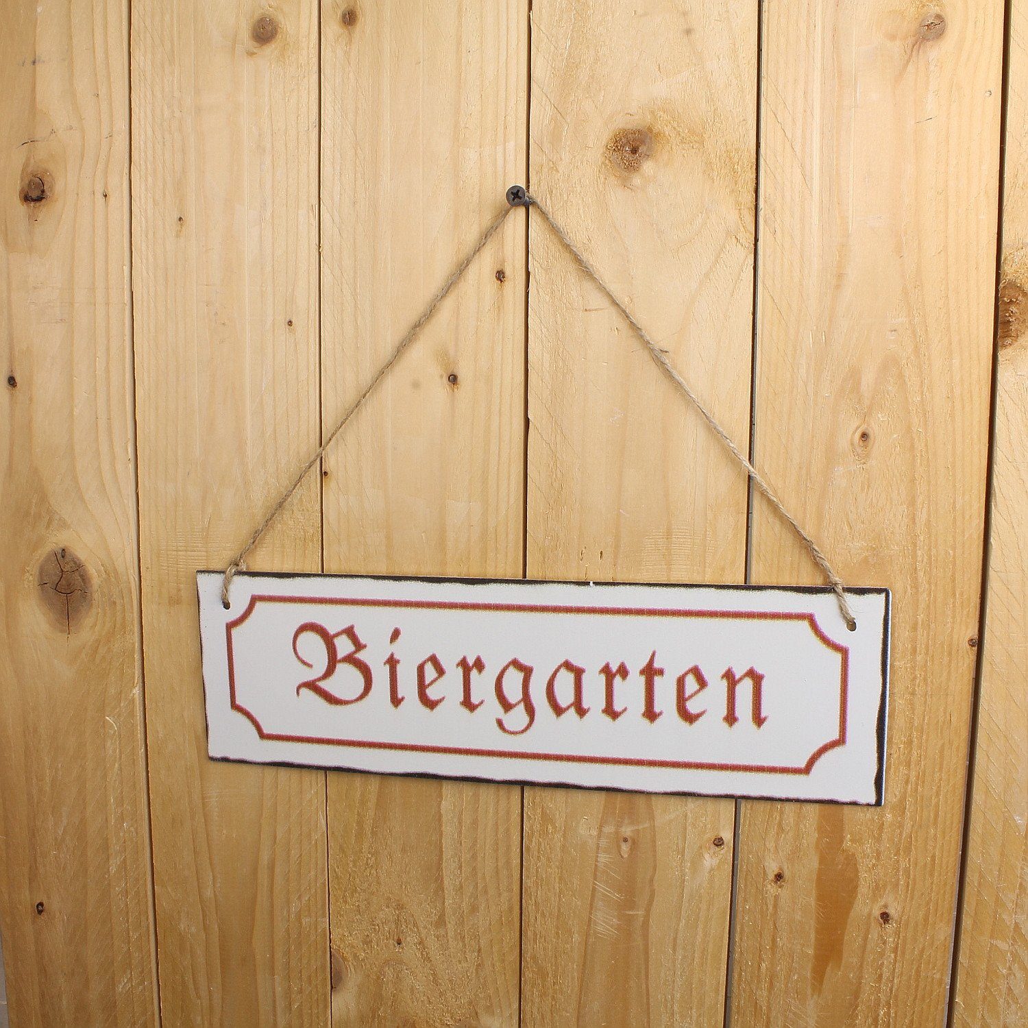 Macosa Home Wandbild nostalgie Blechschild Biergarten günstig online kaufen