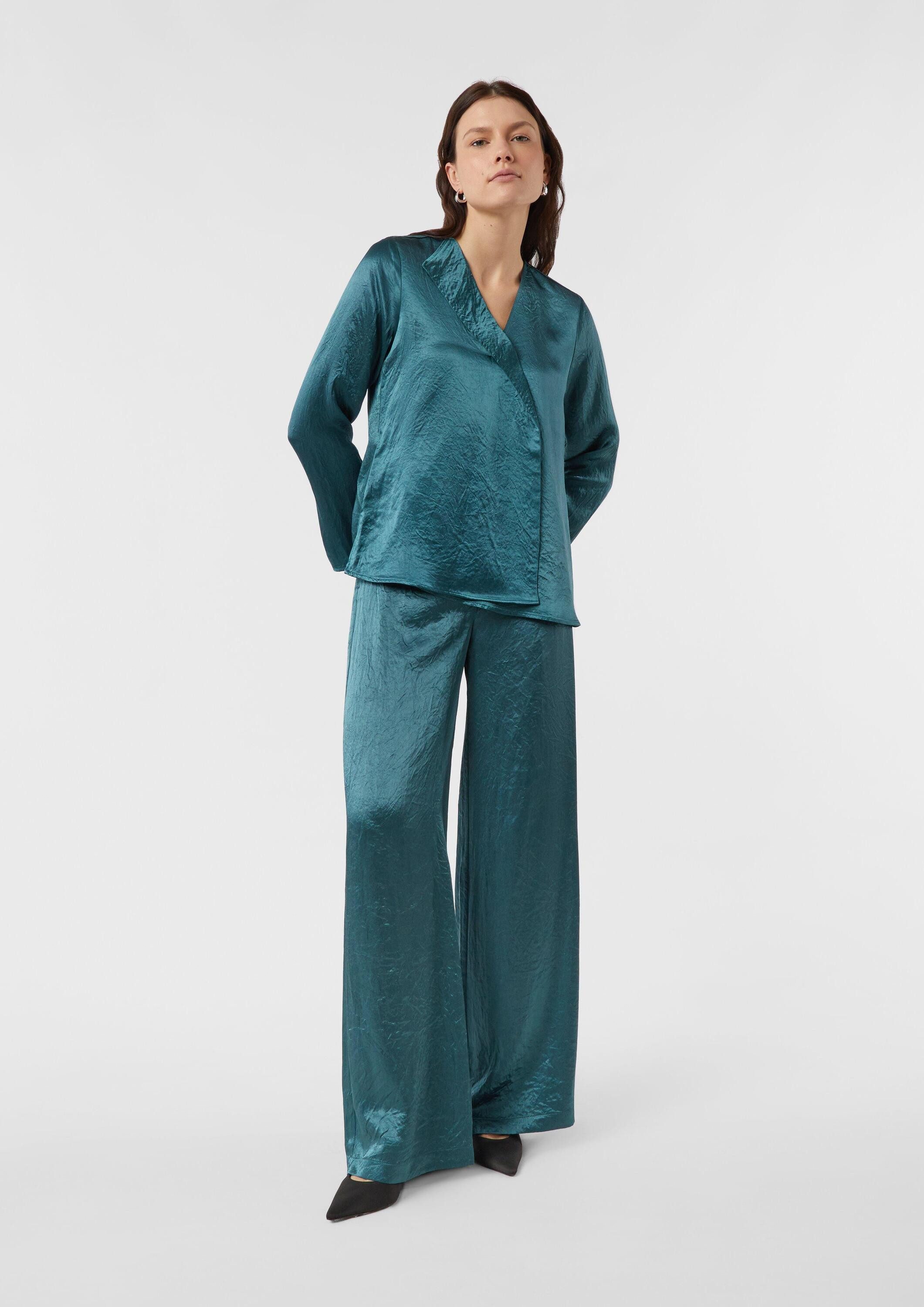 comma Langarmbluse Bluse Feminine Bluse mit raffinierten Details