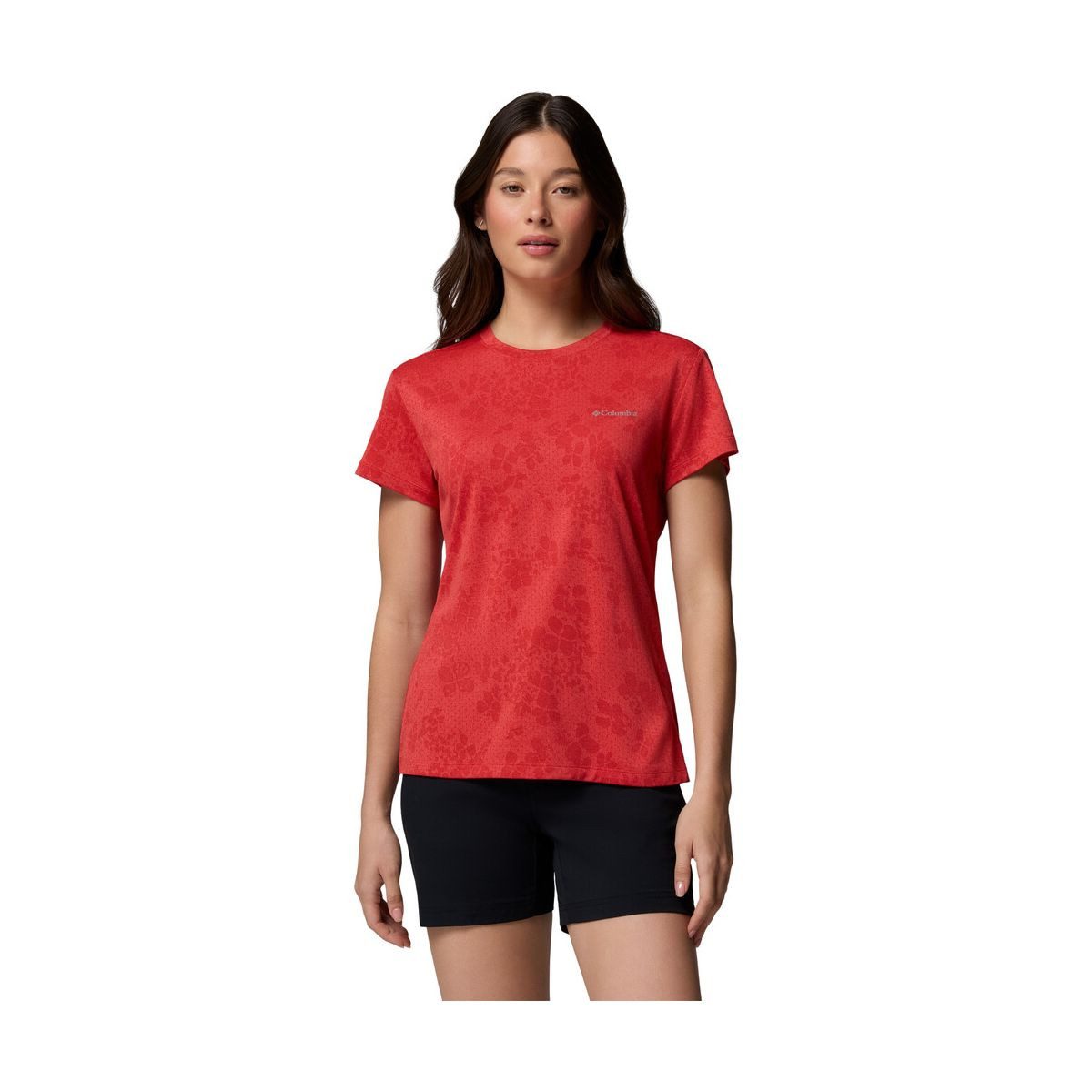 Columbia Kurzarmshirt Bluebird Canyon II Short Sleeve Crew Atmungsaktives Damen-T-Shirt mit Omni-Wick™ Technologie für trockenen