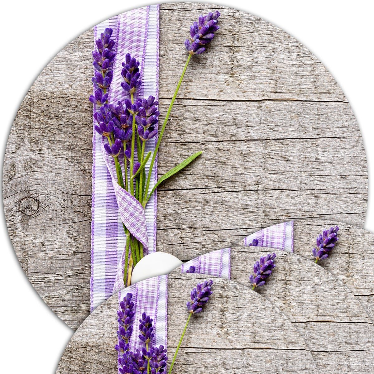 Platzset, Platzsets Lavendel 4 Stk. rund Ø 38 cm, matches21 HOME & HOBBY, (4-St) | Tischsets