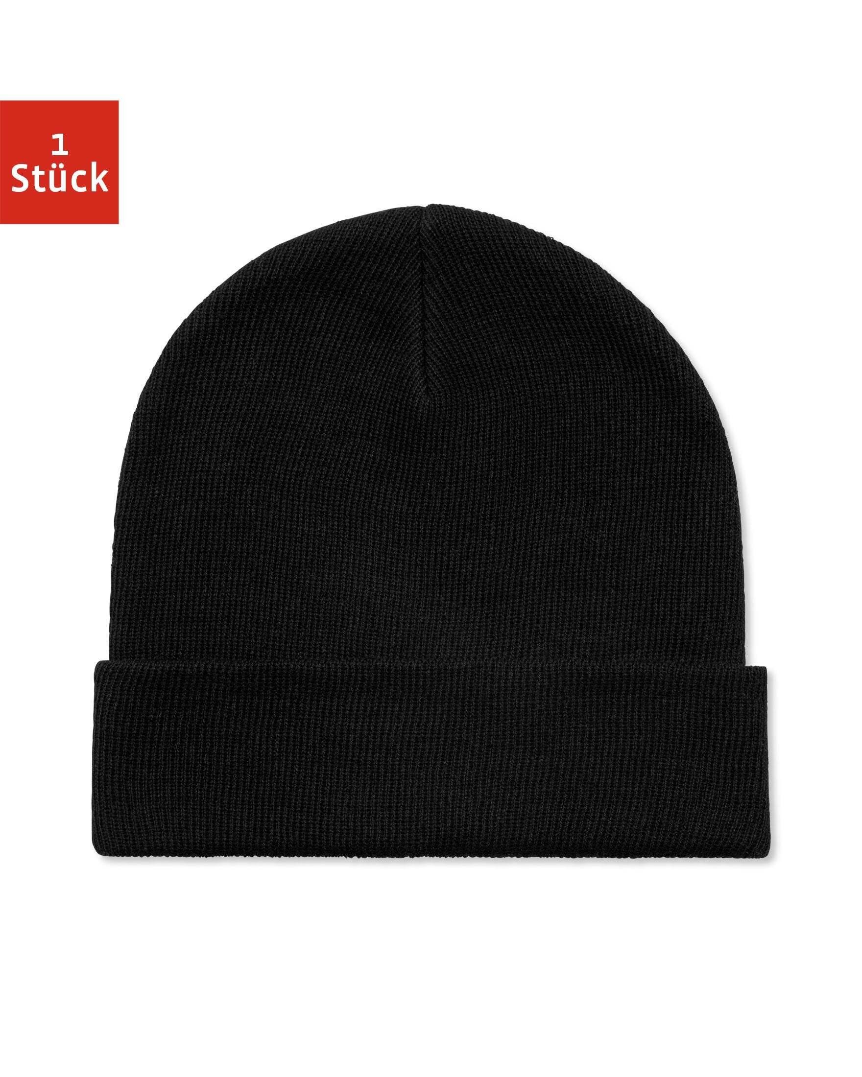 Herren Design, Schwarz weichem 01 Wintermütze aus Mütze unisex klassisches Damen Material, & SNOCKS Beanie für