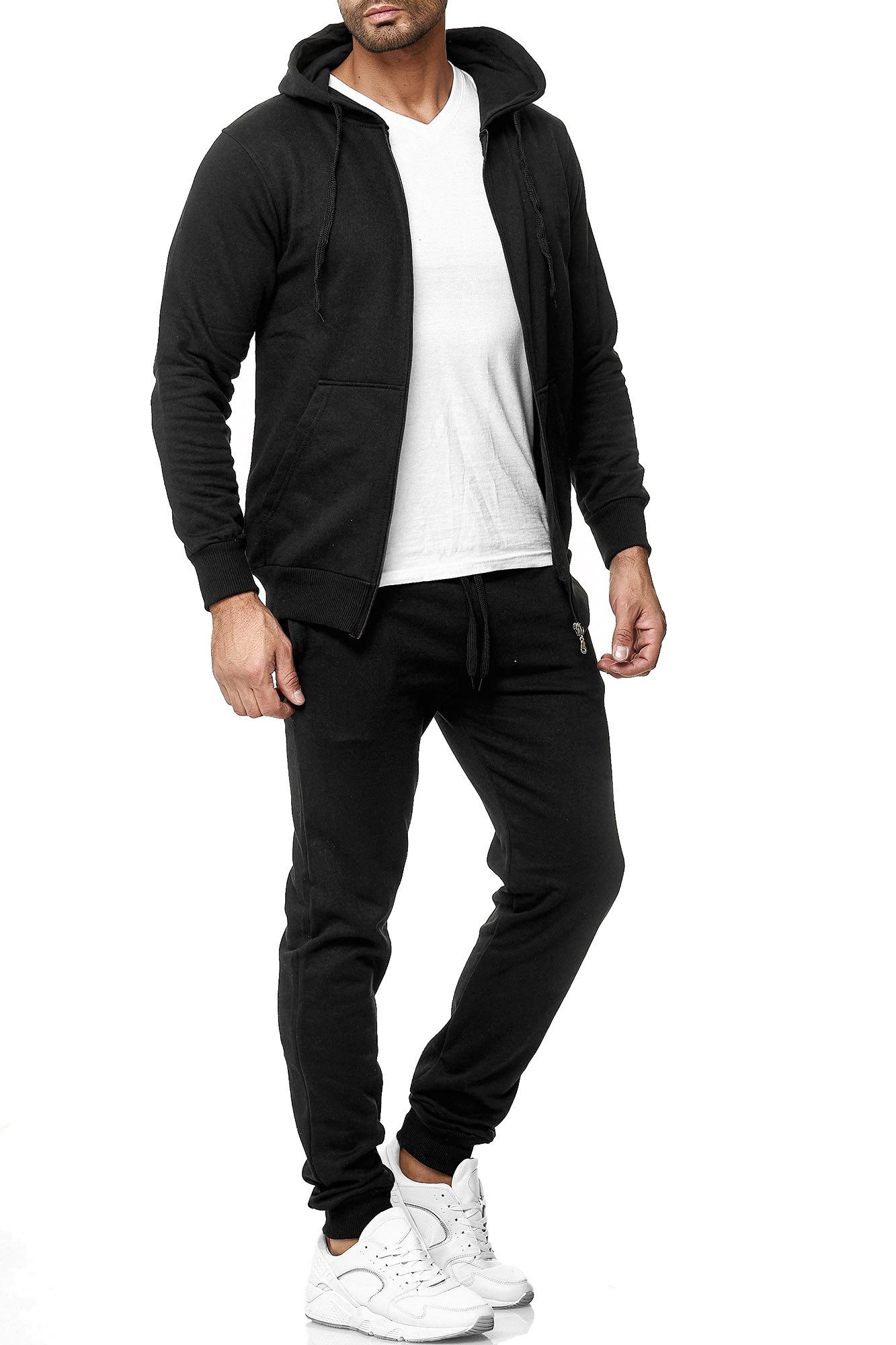 Baxboy Jogginghose BAXBOY Herren Uni Colour Jogging Anzug Sportanzug Sporthose Hoodie