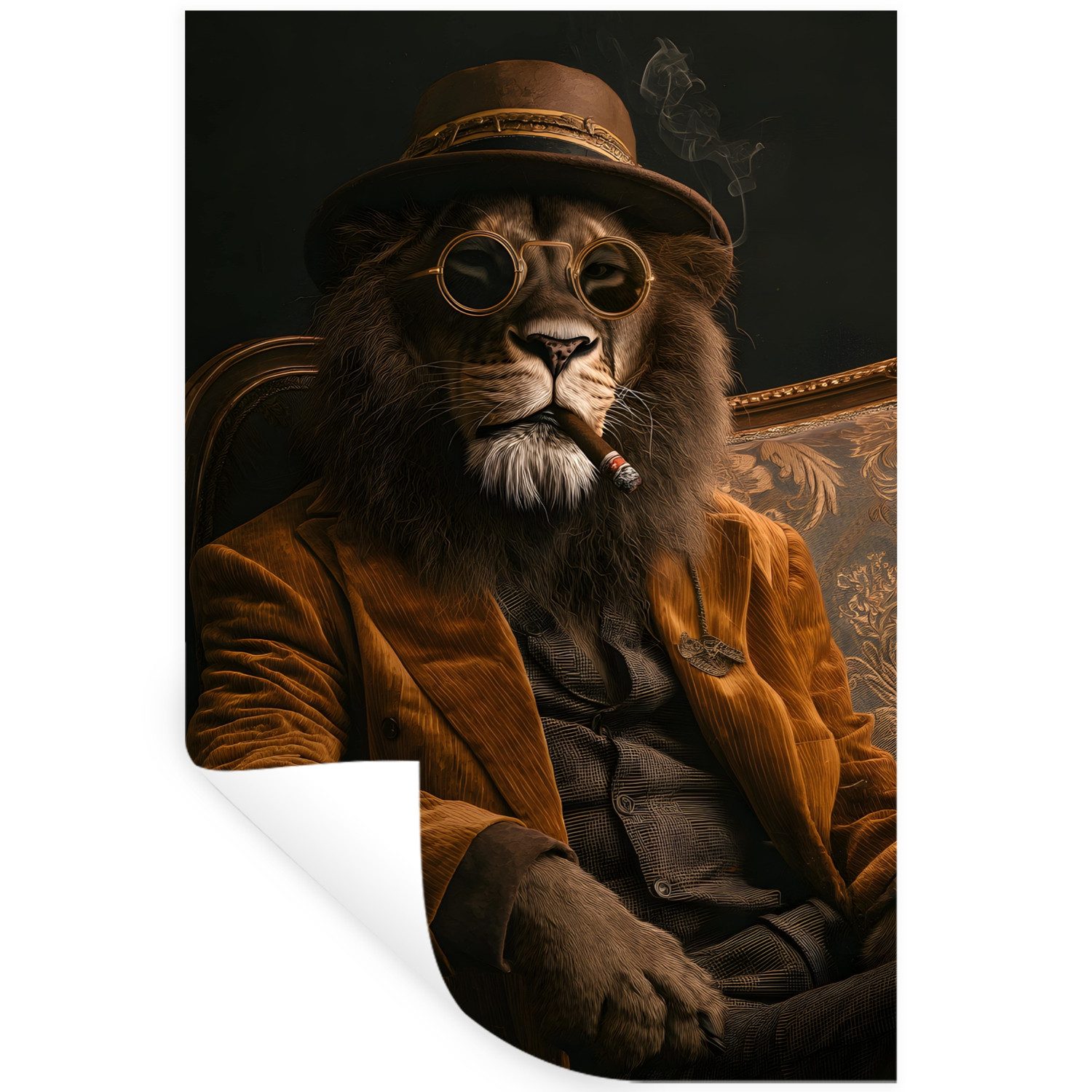 MuchoWow Wandsticker Brille - Löwe - günstig online kaufen