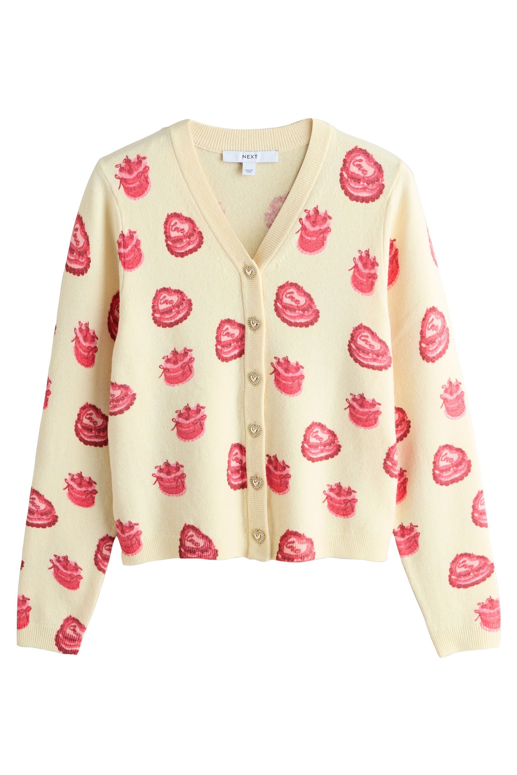 Next Cardigan Superweiche Strickjacke, V-Ausschnitt, Kurzgröße (1-tlg)