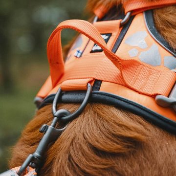 HURTTA Hunde-Leuchtgeschirr Weekend Warrior Geschirr neonorange