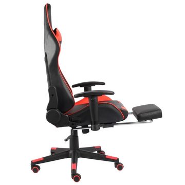vidaXL Bürostuhl Gaming-Stuhl mit Fußstütze Drehbar Rot PVC