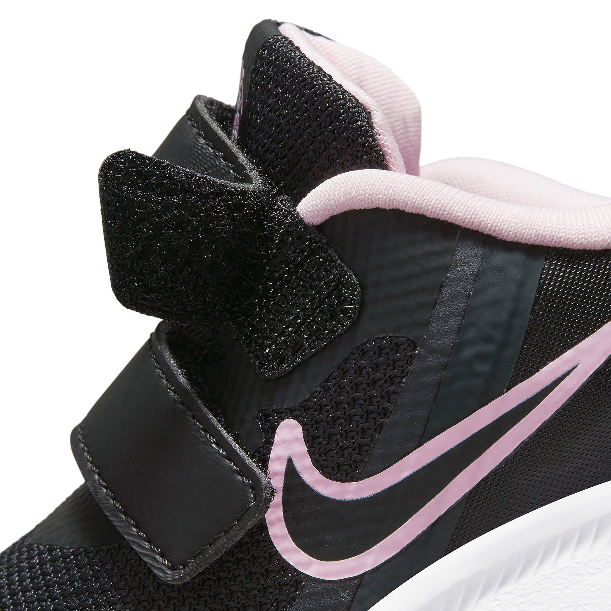 Laufschuh mit 3 Klettverschluss Nike STAR (TD) RUNNER schwarz-rosa