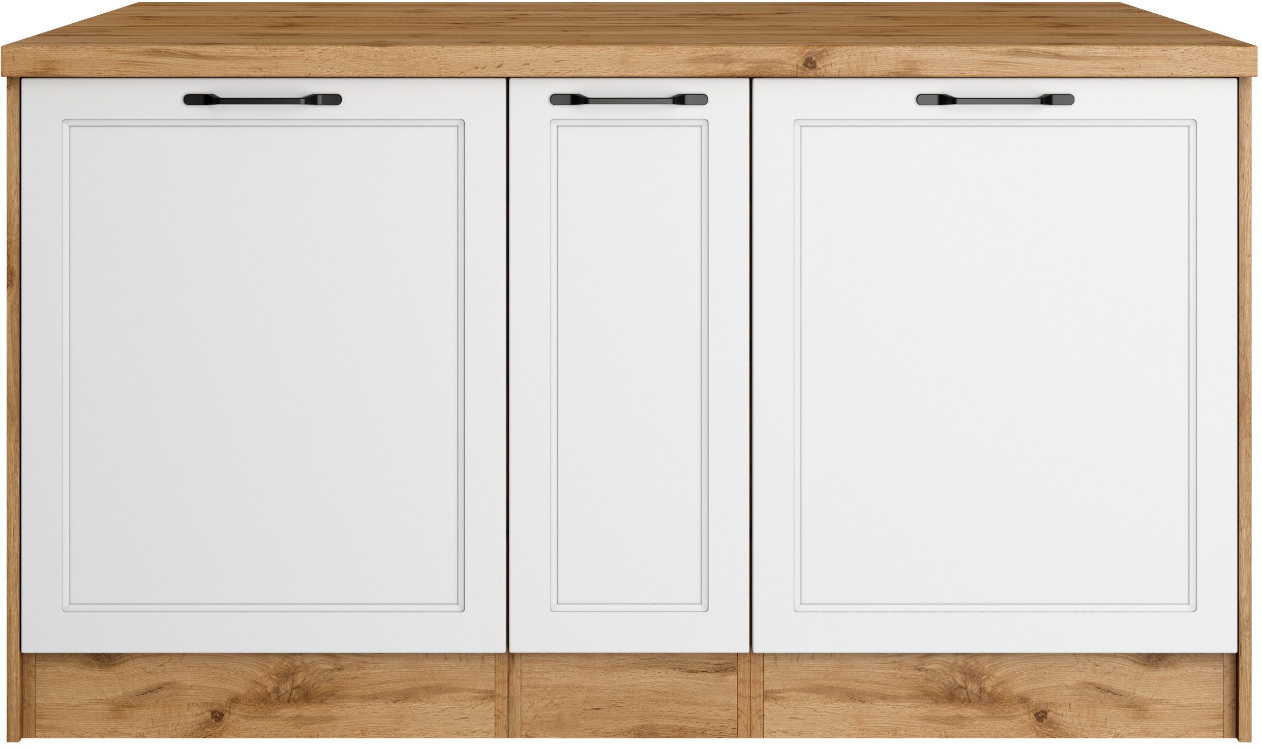 KOCHSTATION Kücheninsel KS-Lana, Breite 153 cm, MDF-Fronten, Arbeitsplatte 38mm stark