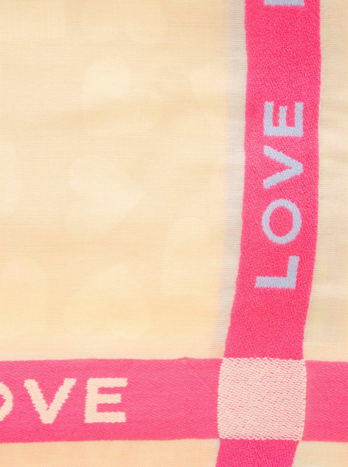 Zwillingsherz Schal "Love & More", stylischer Schal mit Schriftzug