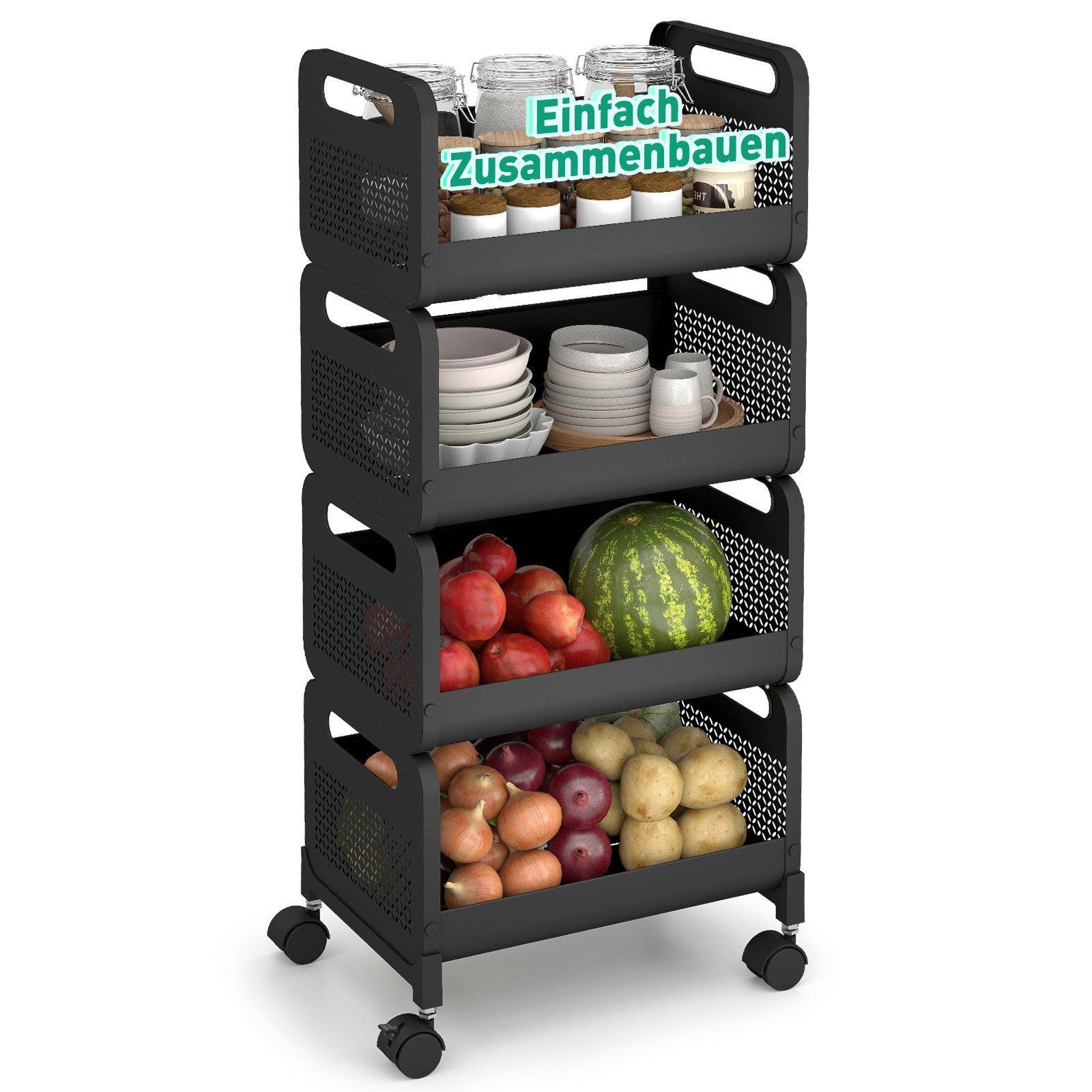 Sekey Küchenwagen Gemüseregal für küche, Rollwagen günstig online kaufen