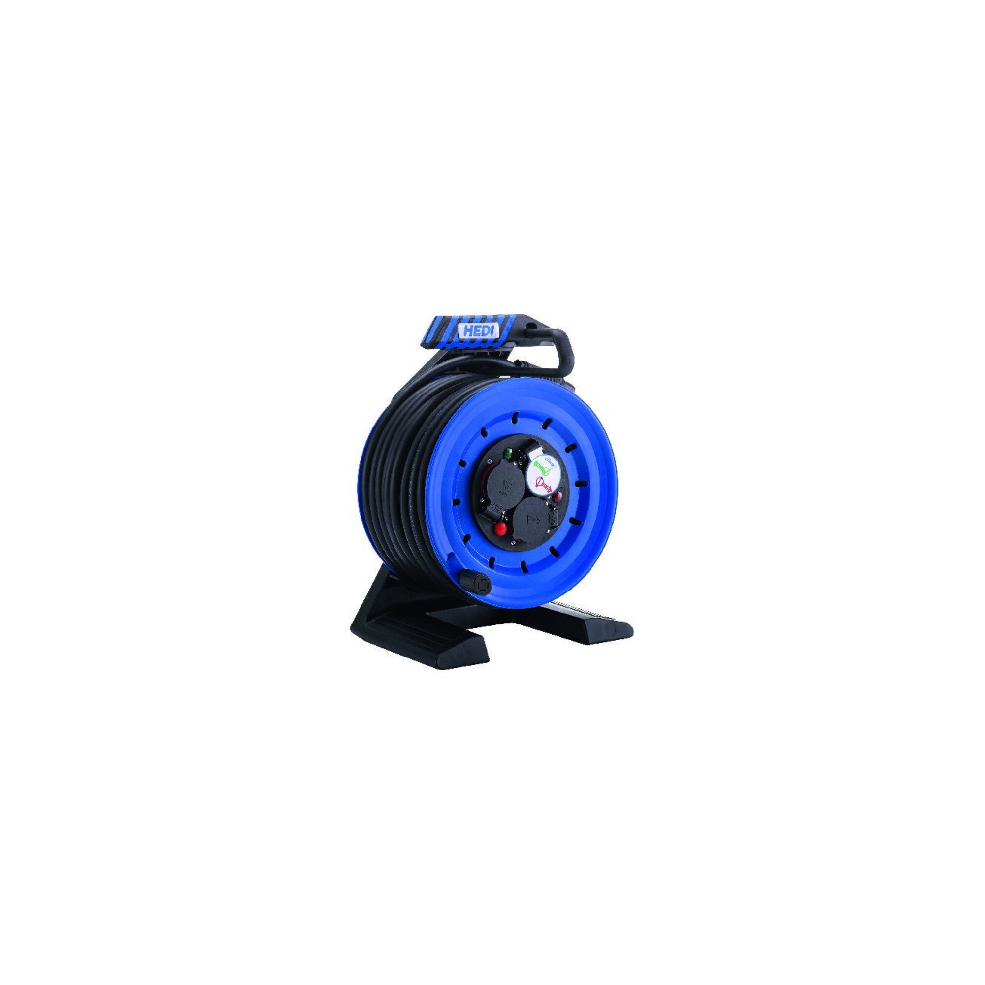 Hedi HEDI Vollkunststoff- Kabeltrommel 30m Stecker-Typ E H07RN-F 3G2,5 Kabeltrommel