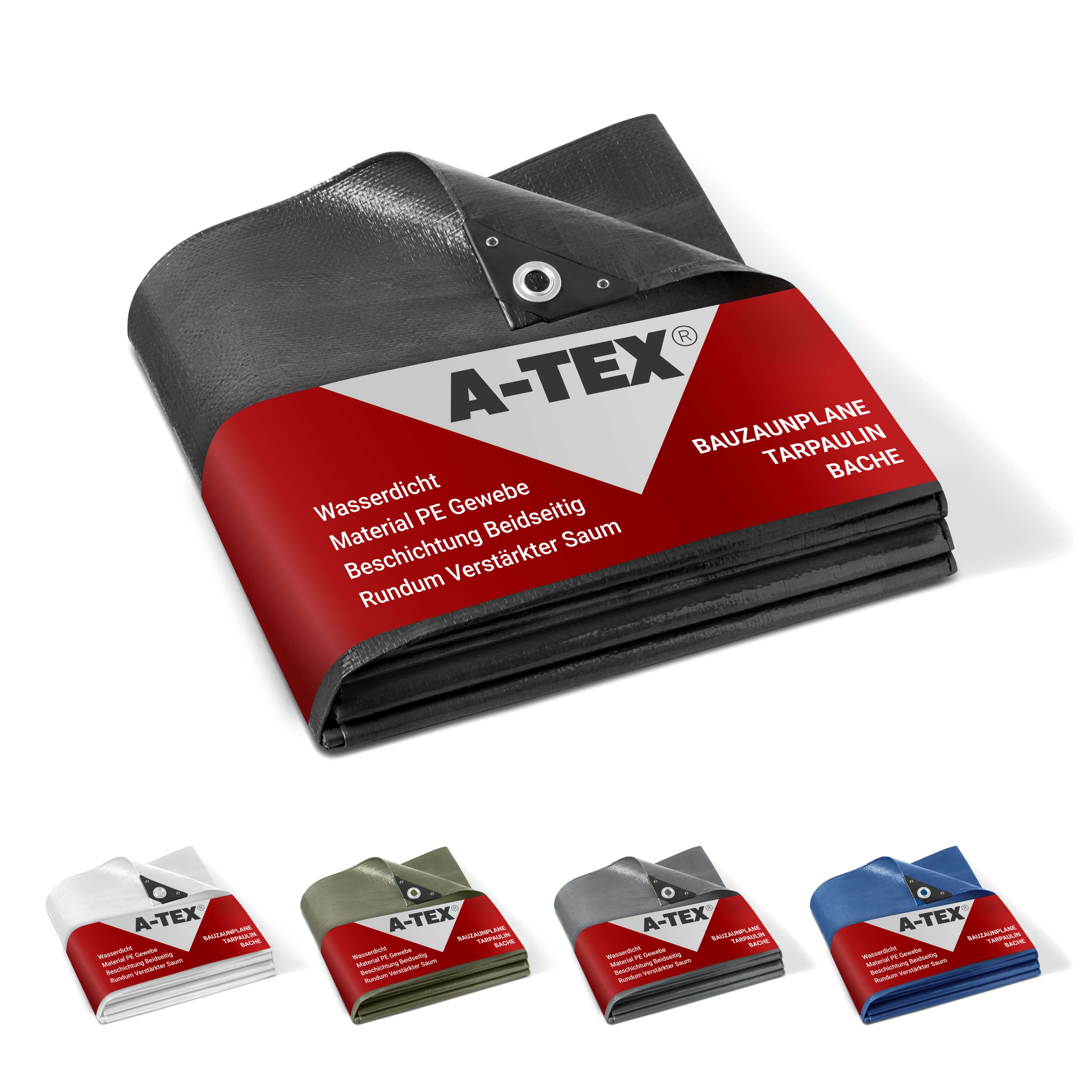 A-TEX® Schutzplane Bauzaunplane 140 g/m² Sichtschutz Zaunblende Plane blickdicht