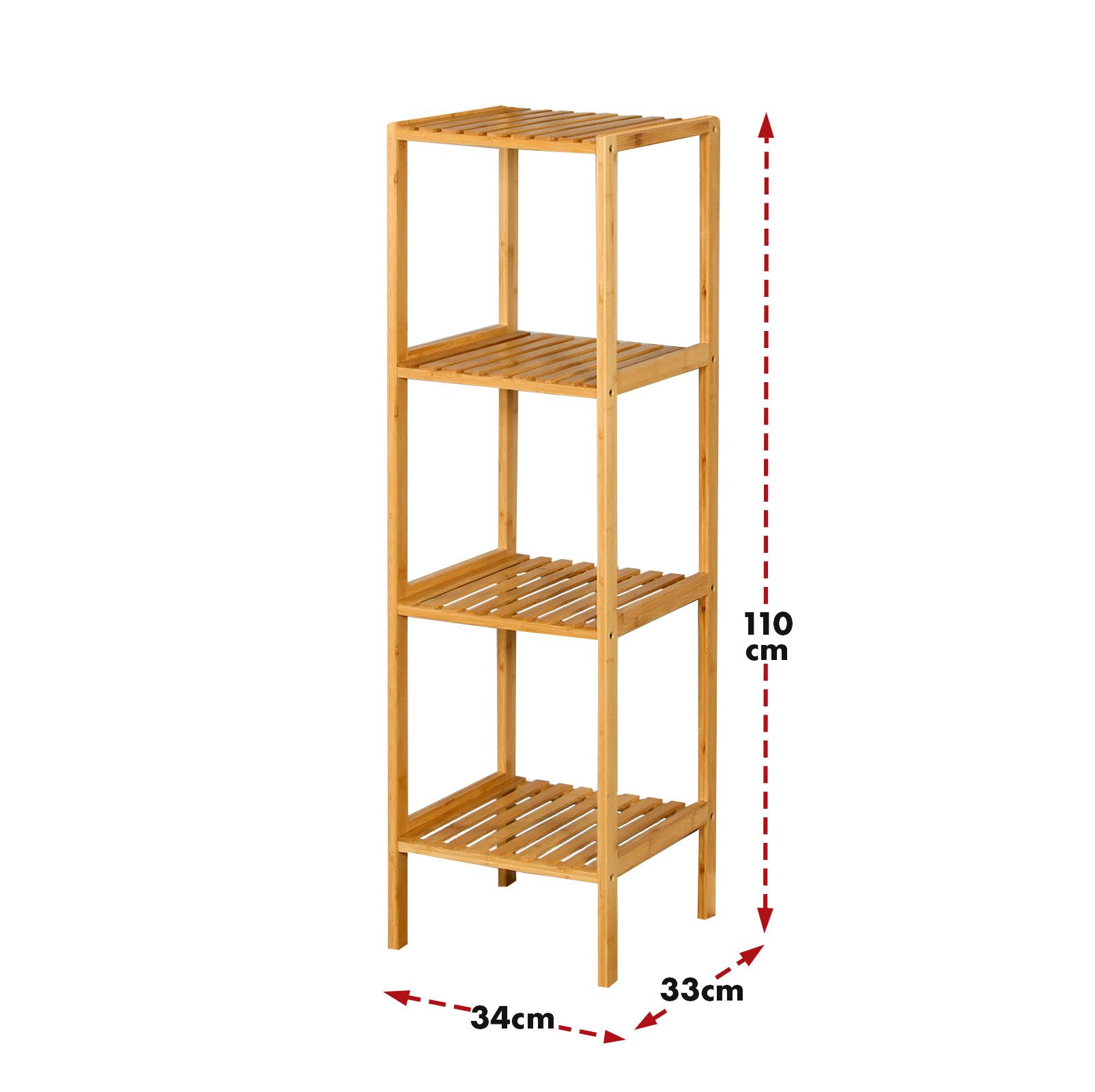 Floordirekt Standregal aus Bambus Lowa, Kreativen Anordnung Ihrer Wohnacces günstig online kaufen
