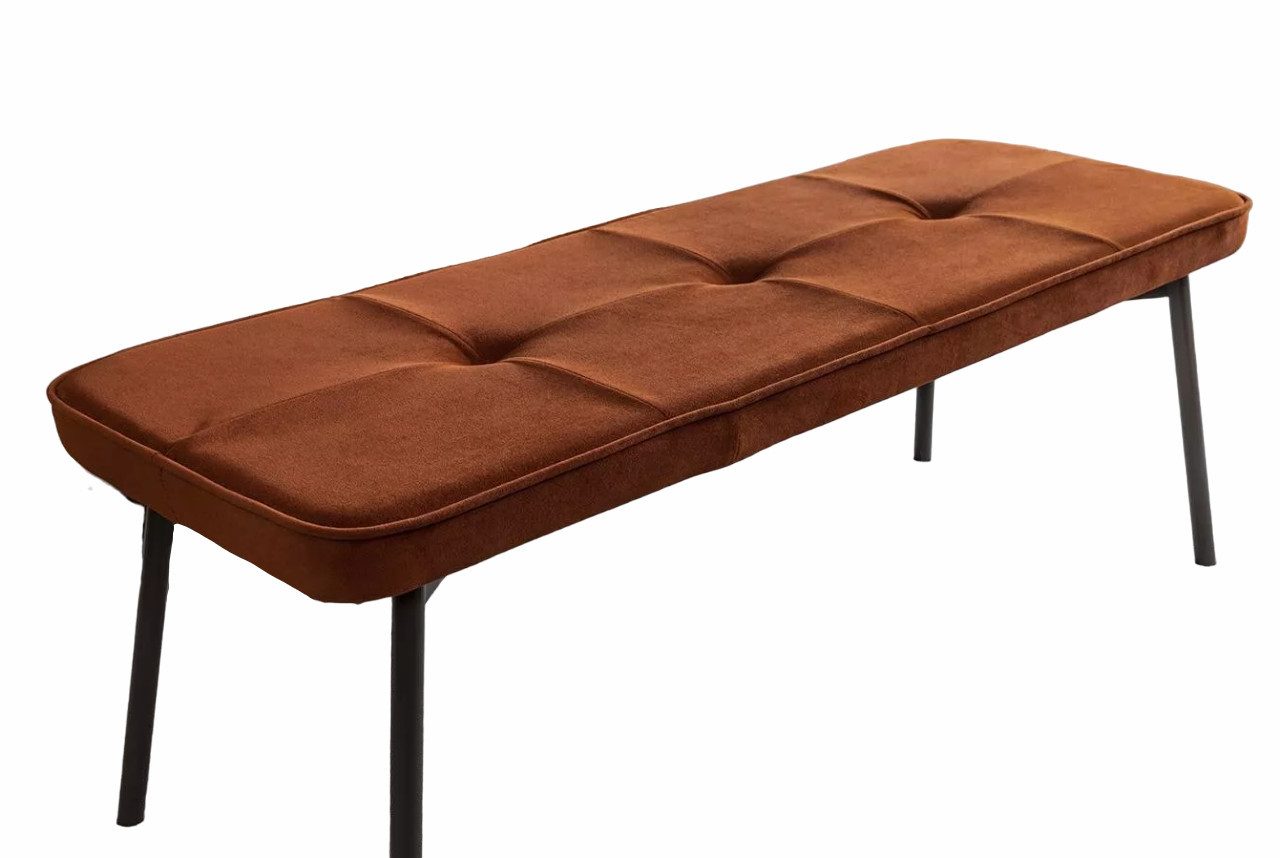 Xlmoebel Sitzbank Polsterbank aus Holz mit modernem Design und textilem Bezug (1-St., 125 x 45 x 48 cm), Hergestellt in Europa