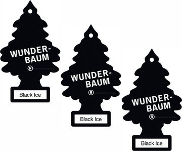 Kunstbaum Black Ice 3er Duftbäumchen Wunderbaum 3 Set Lufterfrischer, Wunder-Baum