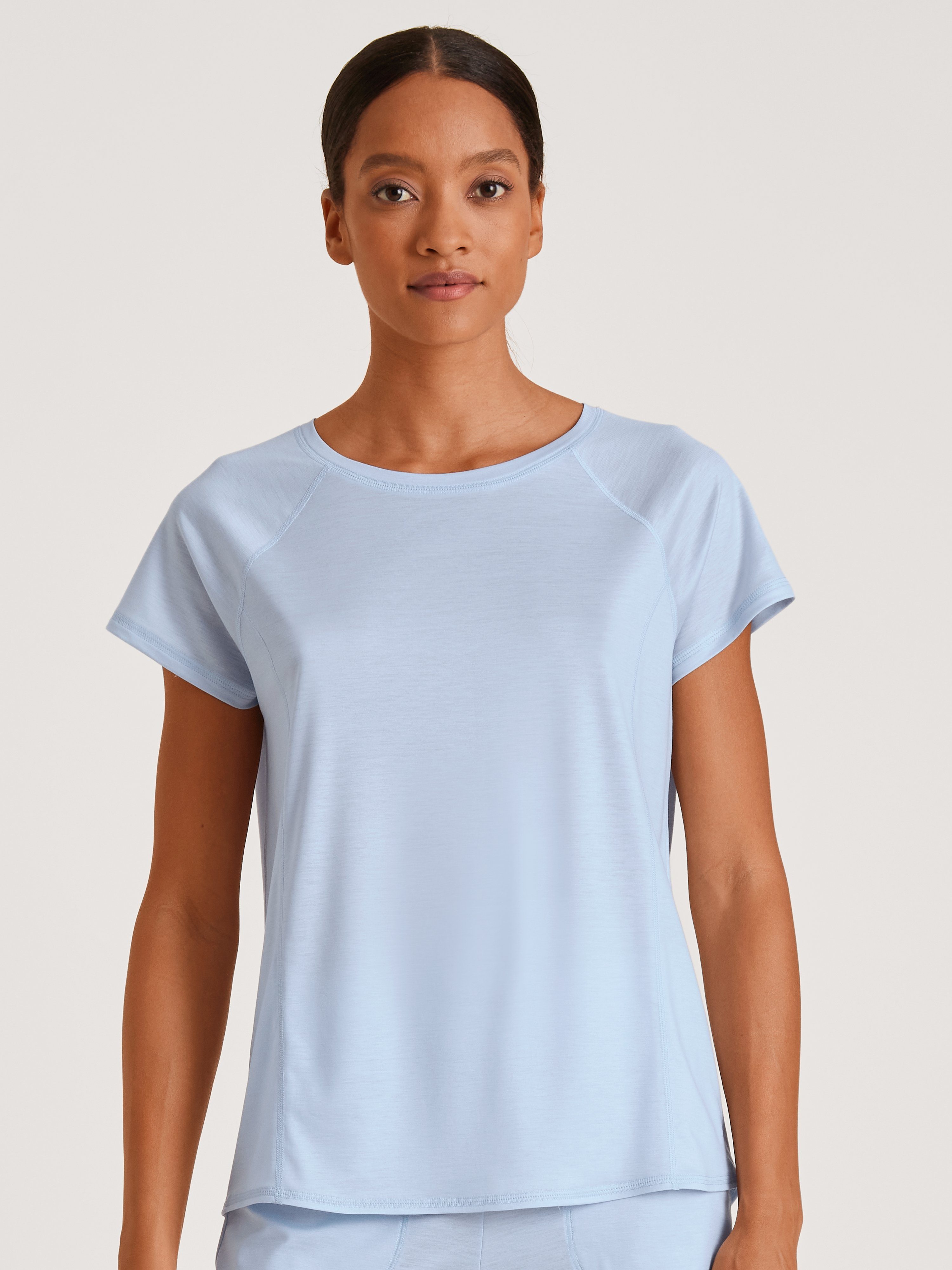 CALIDA T-Shirt Calida Damen Shirt kurz 14620 harmony blue (1 Stück, 1-tlg., 1 Stück) kühlend