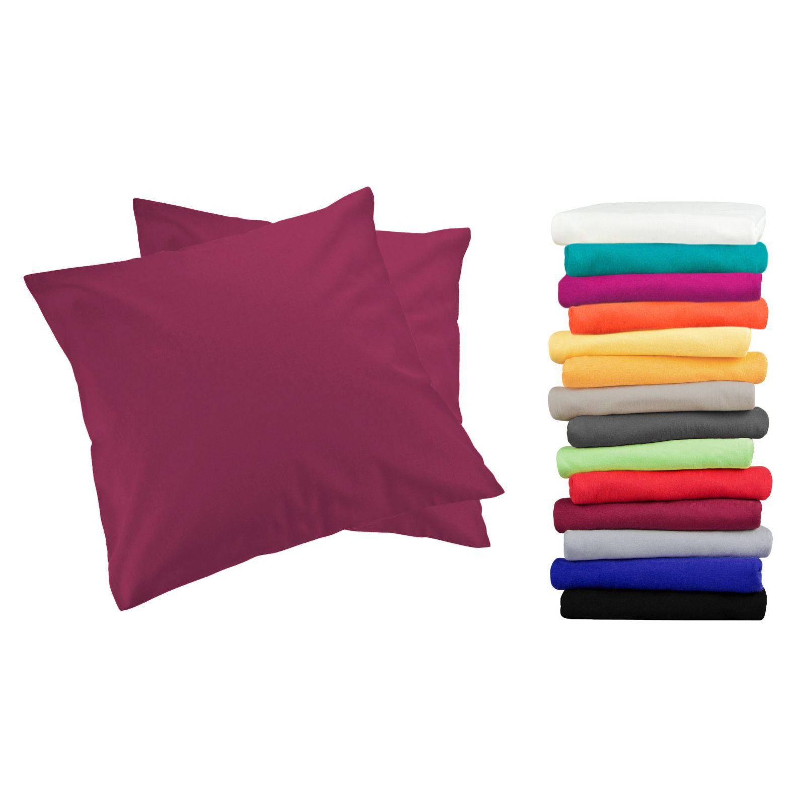 MOON Heimtextilien Kissenbezug / Seitenschläferkissenbezug 2er Pack MOON-Luxury Linon 100% Baumwolle, Linon
