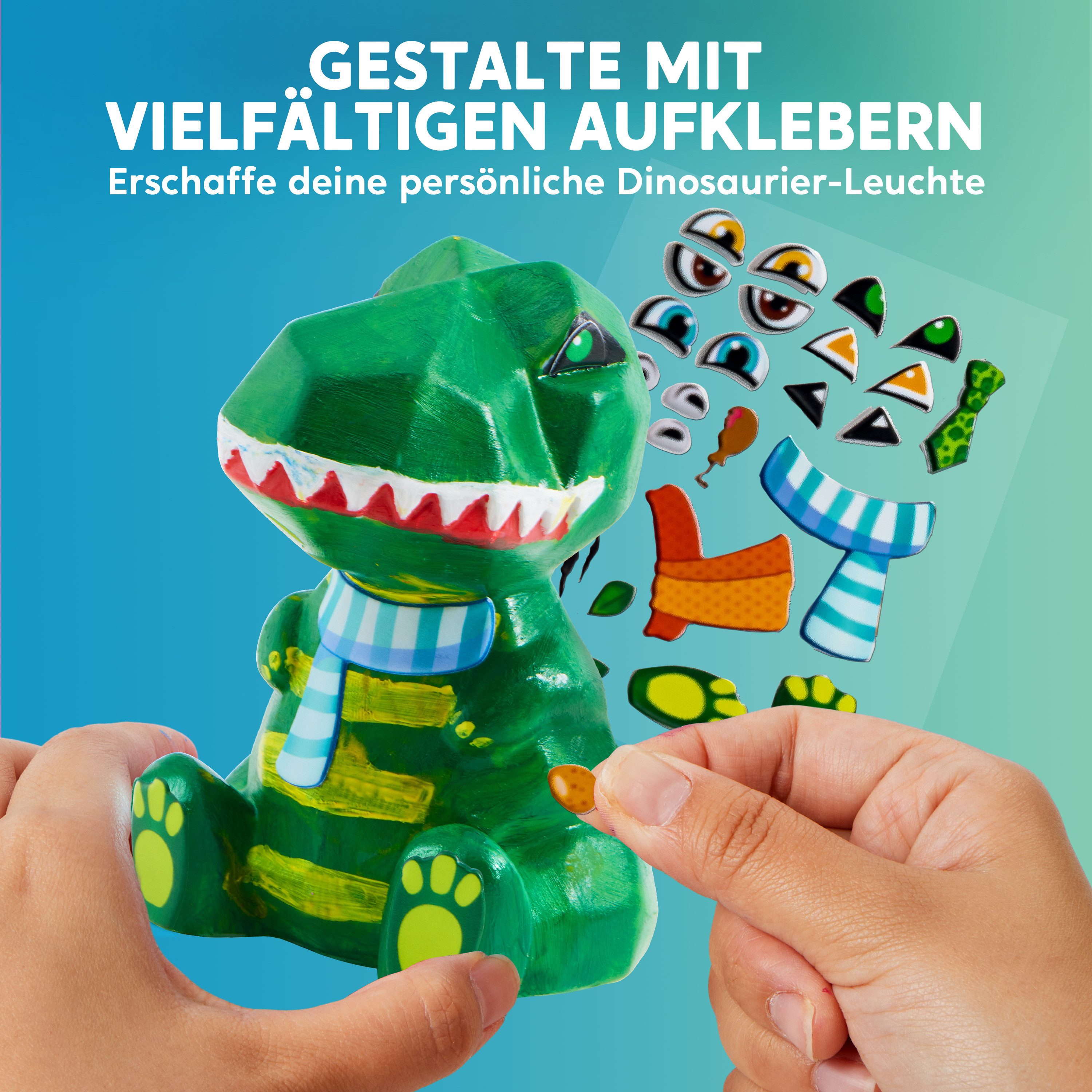 Klever Kits Bastelscheren Klever Kits Dinosaurier Lampe Bastelset Kinder ab 6+ jahre – Bild 5 von 5