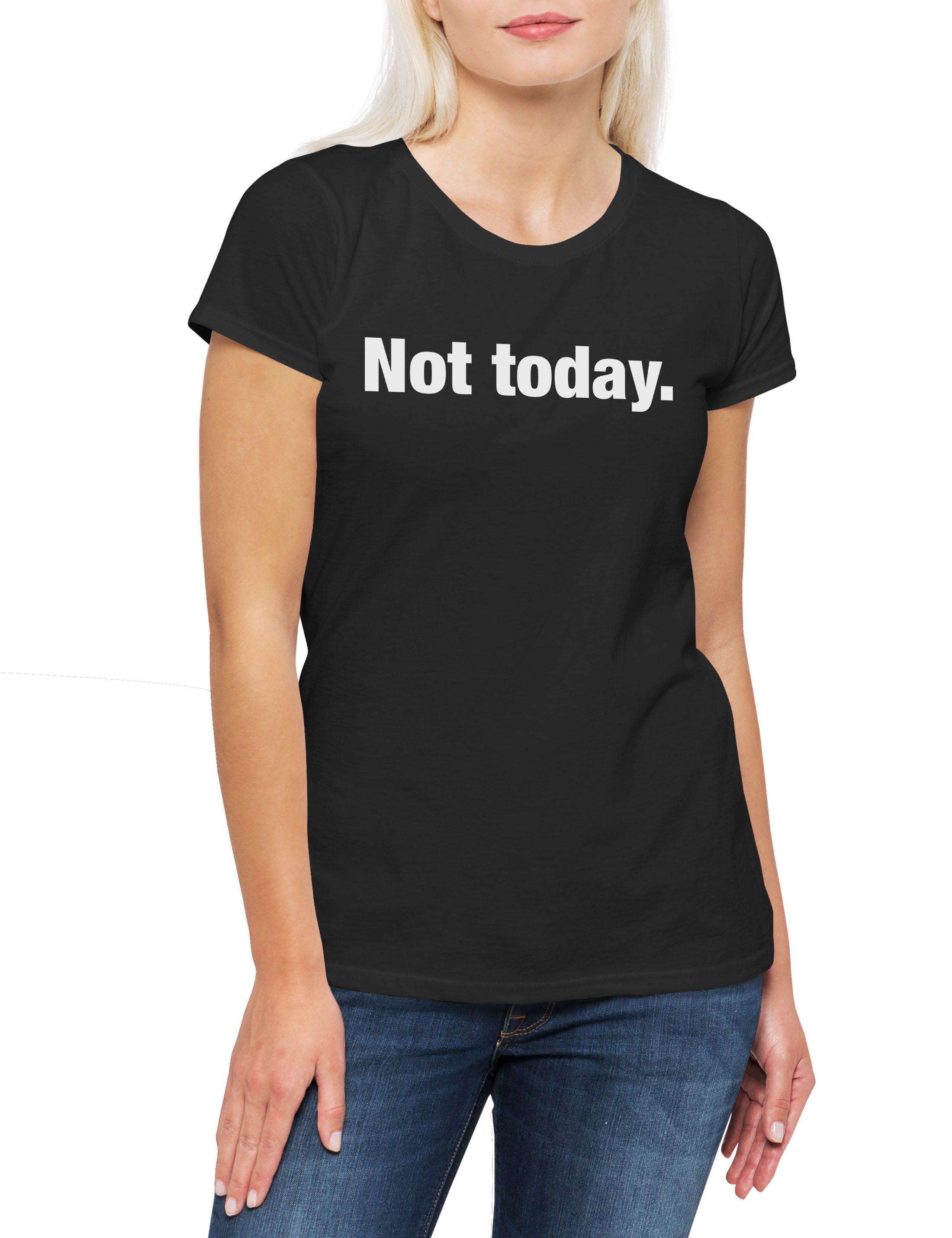 Urban Backwoods Print-Shirt Not Today Damen T-Shirt Ausrede Faulpelz Drückeberger Faulheit (1-tlg) Faultier Slogan Spruch Motto