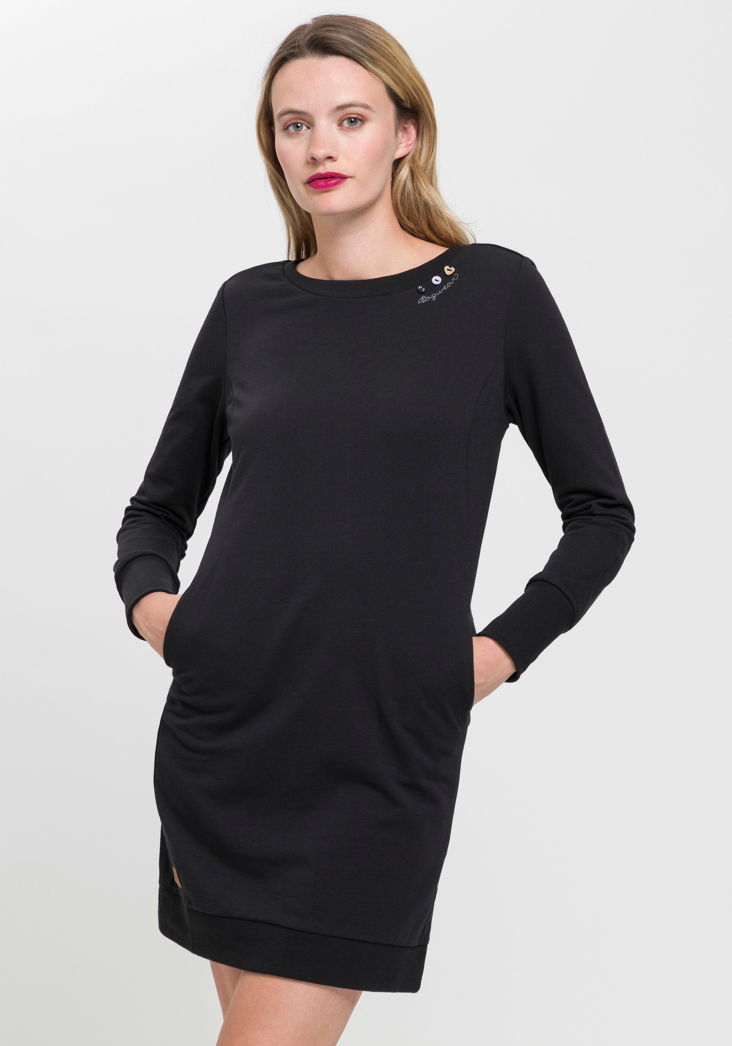 Ragwear Sweatkleid MENITA O mit veganer 3 Knopf-Applikation günstig online kaufen