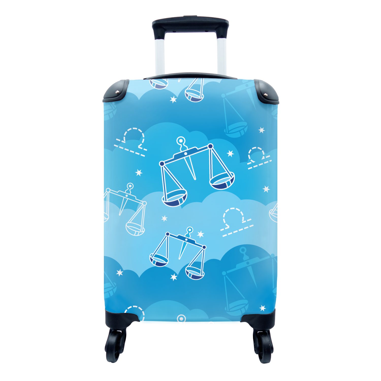 4 MuchoWow mit - Handgepäck für Reisetasche rollen, Reisekoffer Tierkreiszeichen, Waage Rollen, Ferien, Handgepäckkoffer - Trolley, Muster