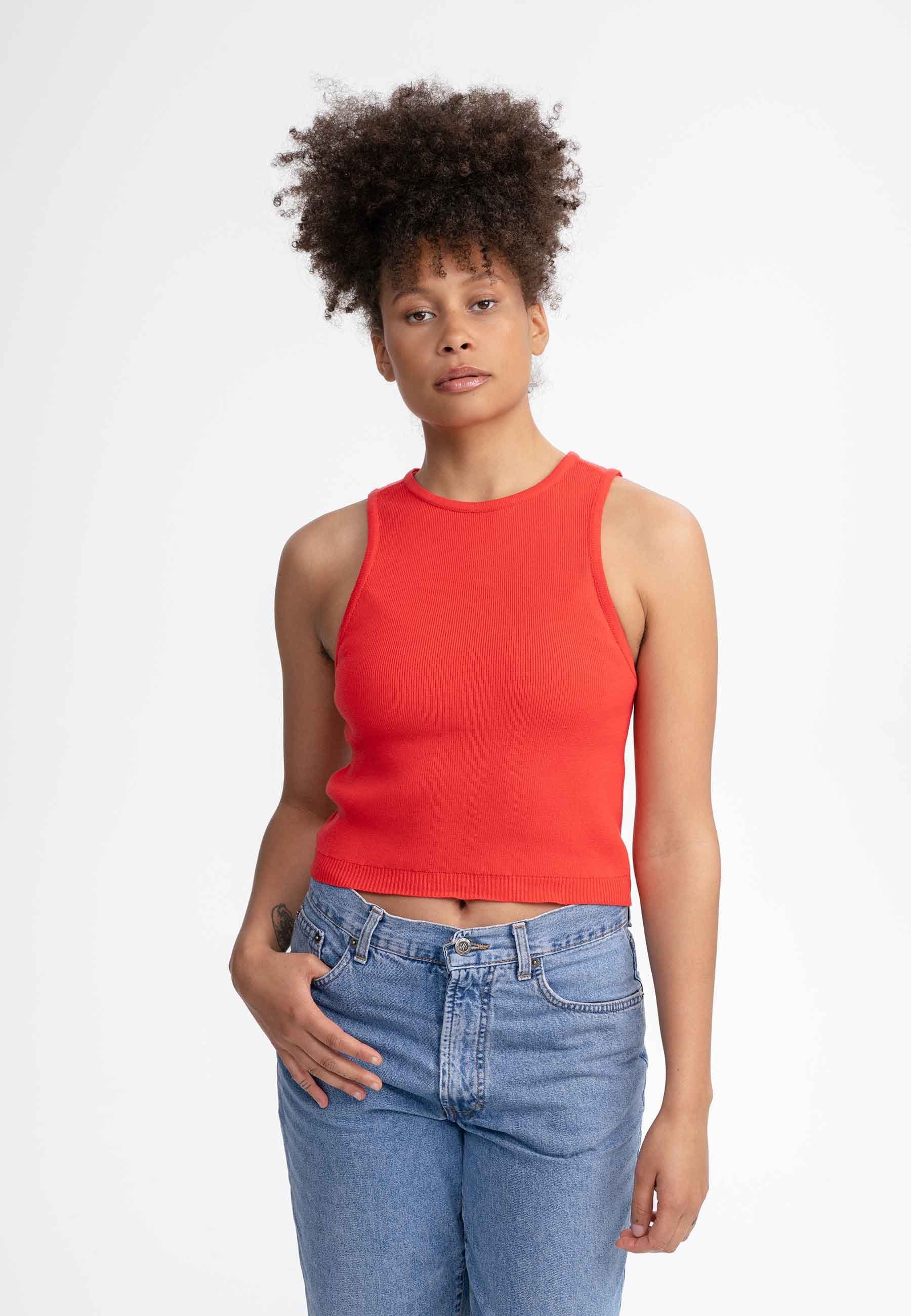 MELA Trägertop Strick Top NIKARA Ärmellos günstig online kaufen