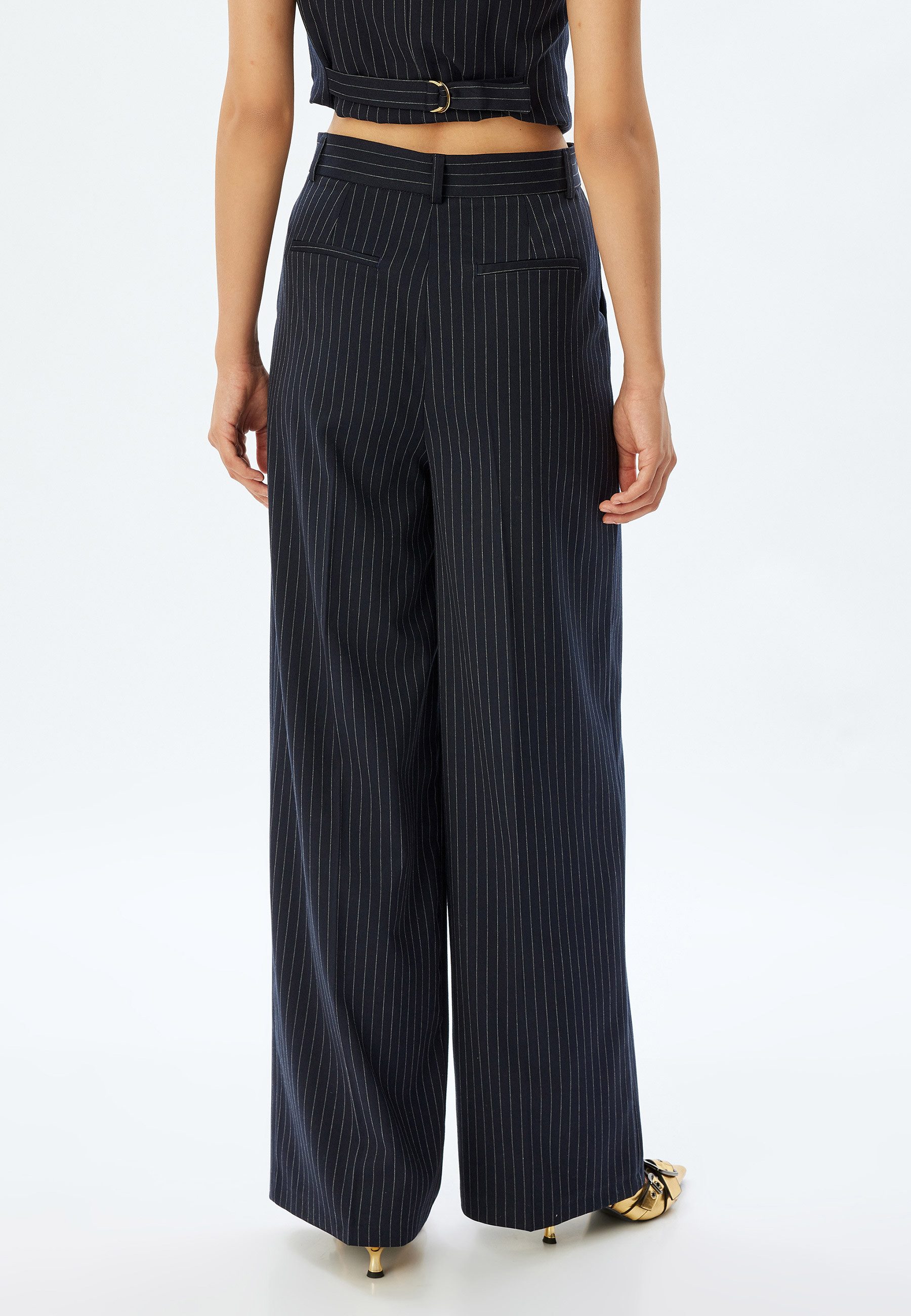 Koton Palazzohose Hohe Leibhöhe Wide Leg Palazzohose