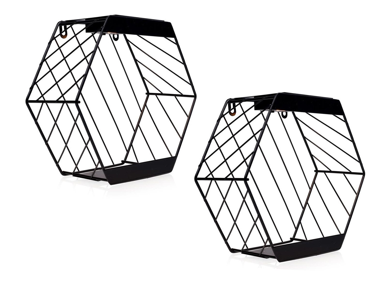 smartwares LED Solarleuchte mit Ablage für Pflanzen, Höhe 25,5cm, Dämmerungssensor, LED fest integriert, Warmweiß, 2er Set Solar Wandleuchte Außen Deko Solarbeleuchtung Garten Balkon