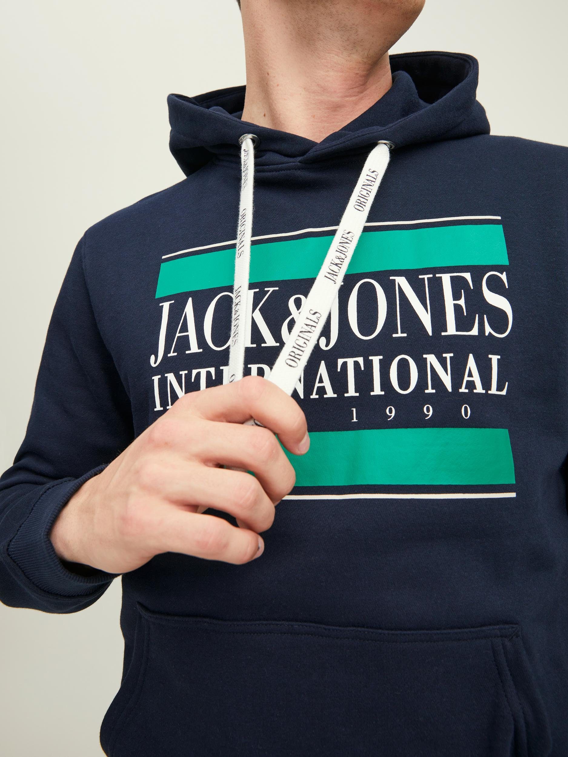 Jack & Kapuze Jones International Hoody blazer Kapuzensweatshirt mit navy Hoodie