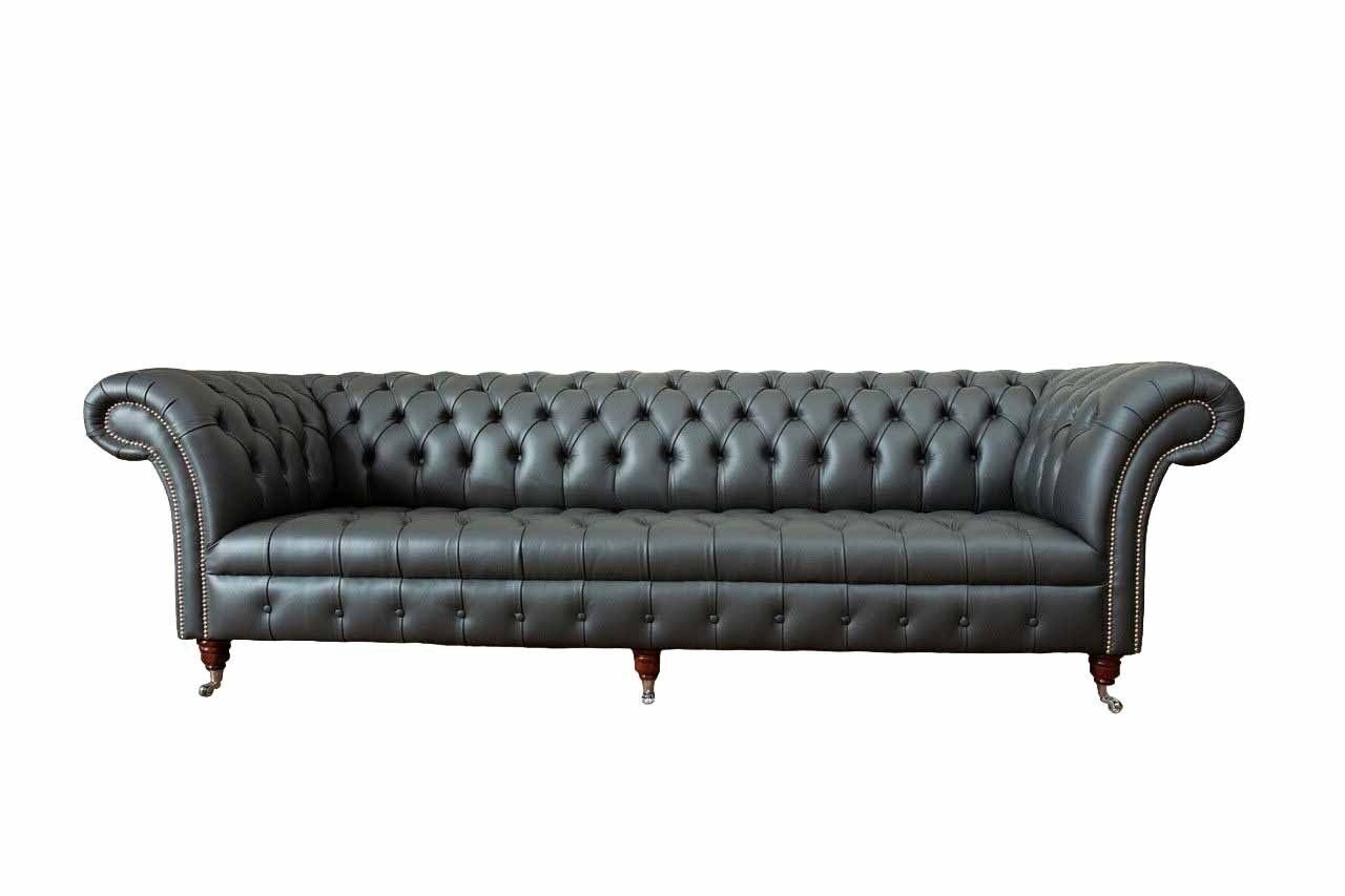 JVmoebel Sofa Luxus Viersitzer Sofa 4 Sitzer Wohnzimmer Chesterfield Englische Stoff, Made In Europe