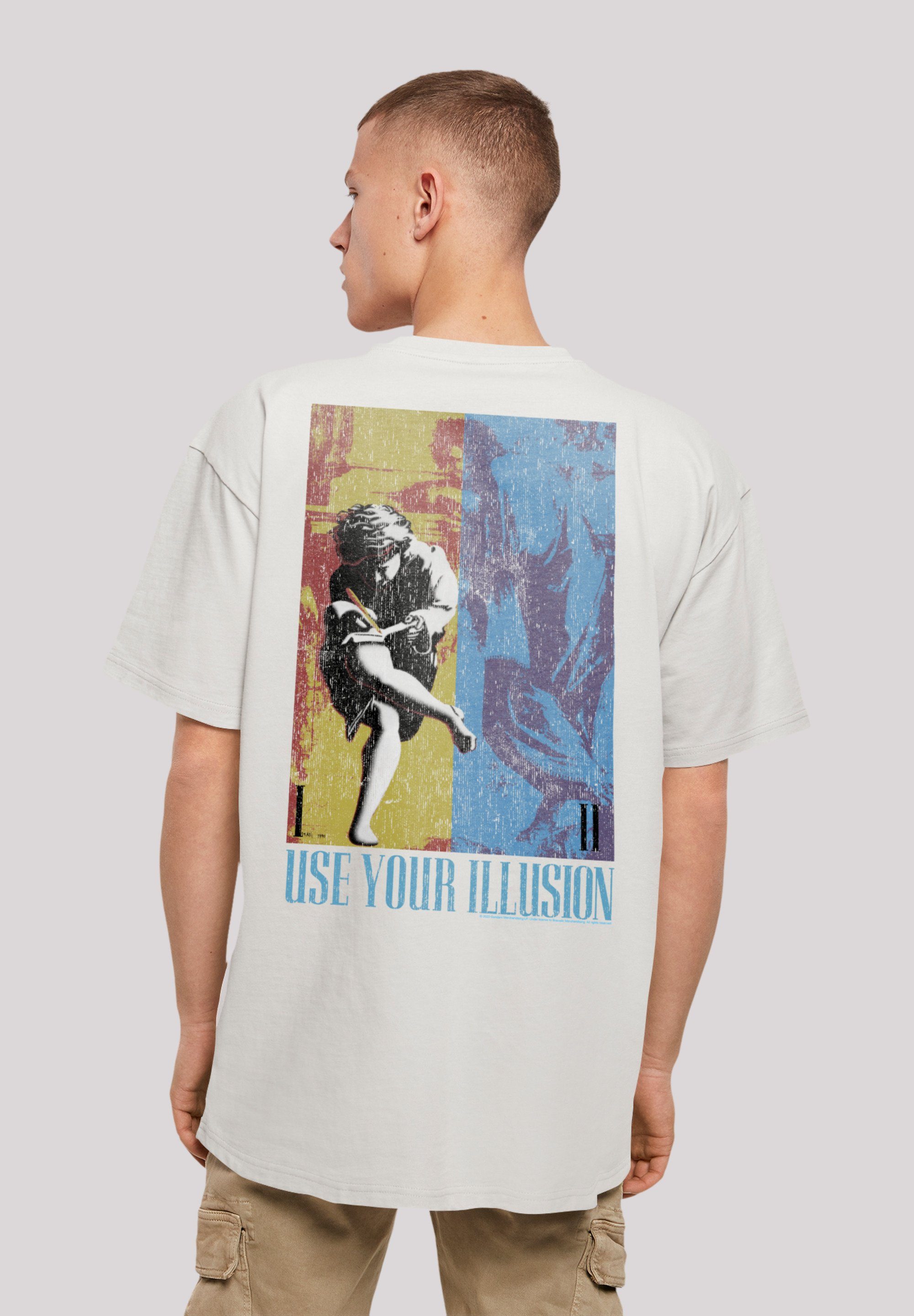 F4NT4STIC T-Shirt Guns 'n' Roses Music Double Illusion Musik, Band, Logo lightasphalt