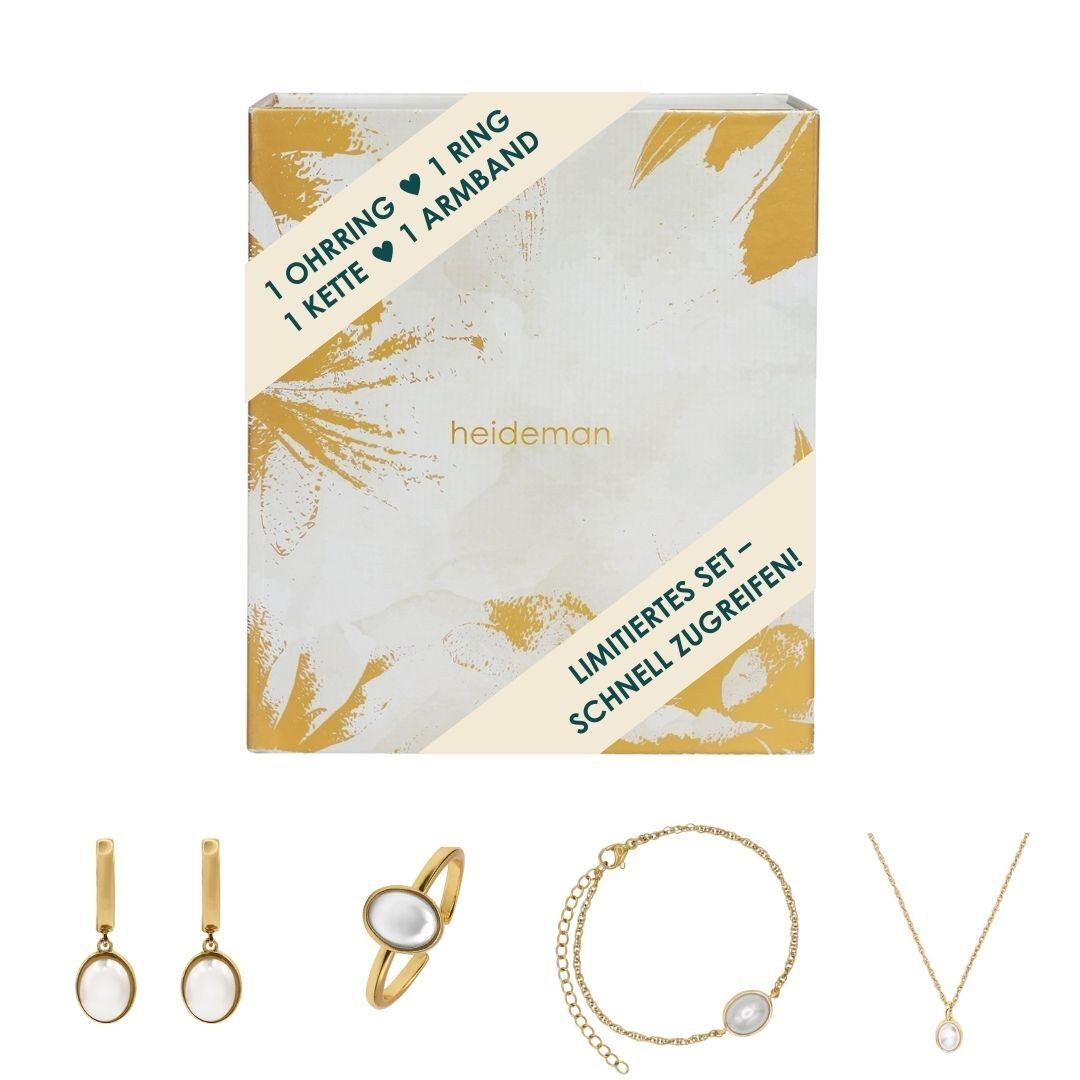 Heideman Адвент-календарь украшений Heideman Schmuck Geschenkbox – Perle (25-tlg), Schmuckset mehrteilig Schmuck für Frauen - 4 Schmuckstücke