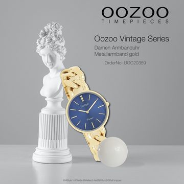 OOZOO Quarzuhr Oozoo Damen Armbanduhr Vintage Series, (Analoguhr), Damenuhr rund, mittel (ca. 32mm) Metallarmband, Fashion-Style
