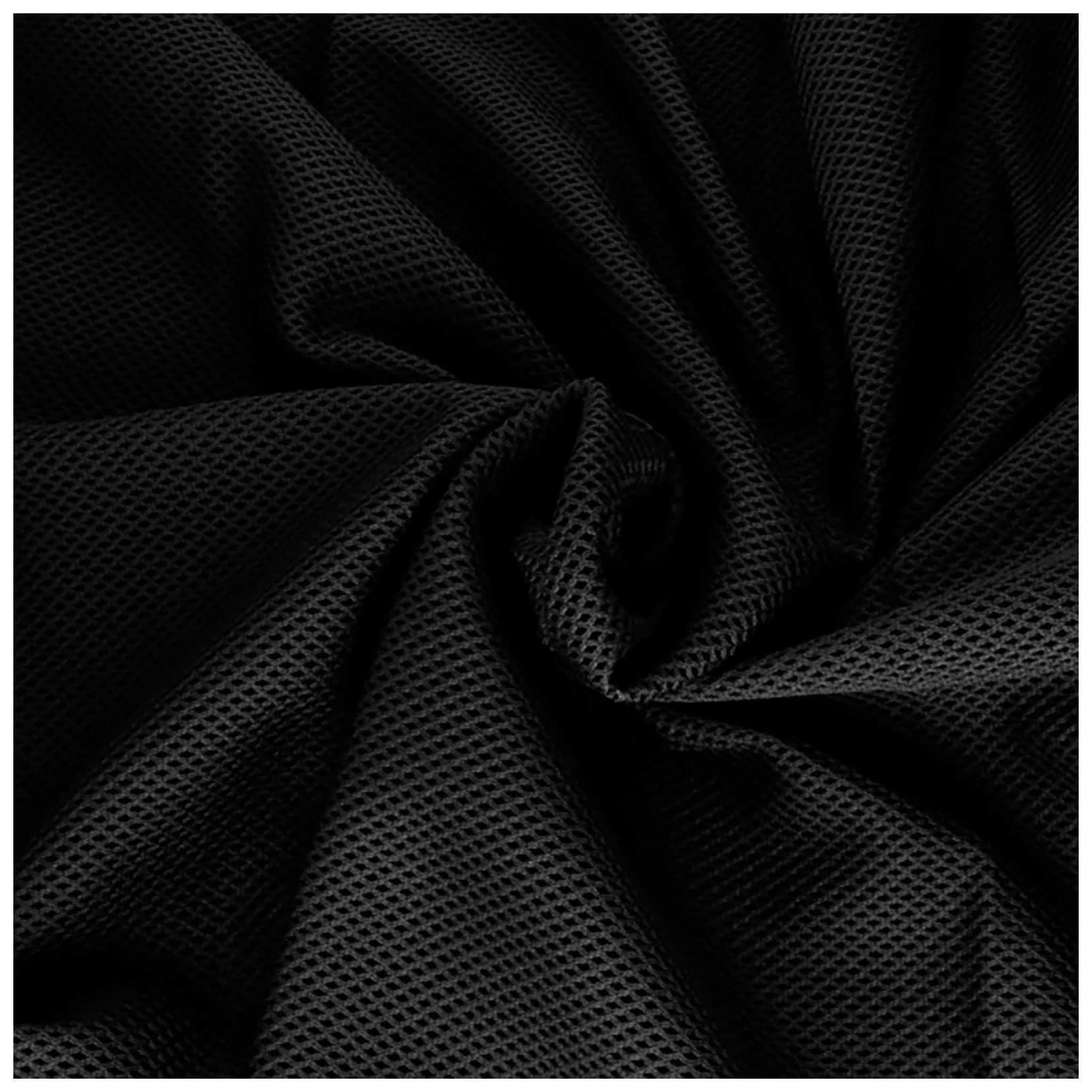maDDma Stoff 1m Bekleidungsnetz Meshgewebe Air-Mesh Netzgewebe Futterstoff, schwarz