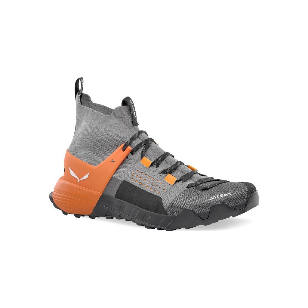 Salewa Wildfire NXT Knit (Zustieg, 3F System) grau/schwarz/orange Herren Wanderschuh