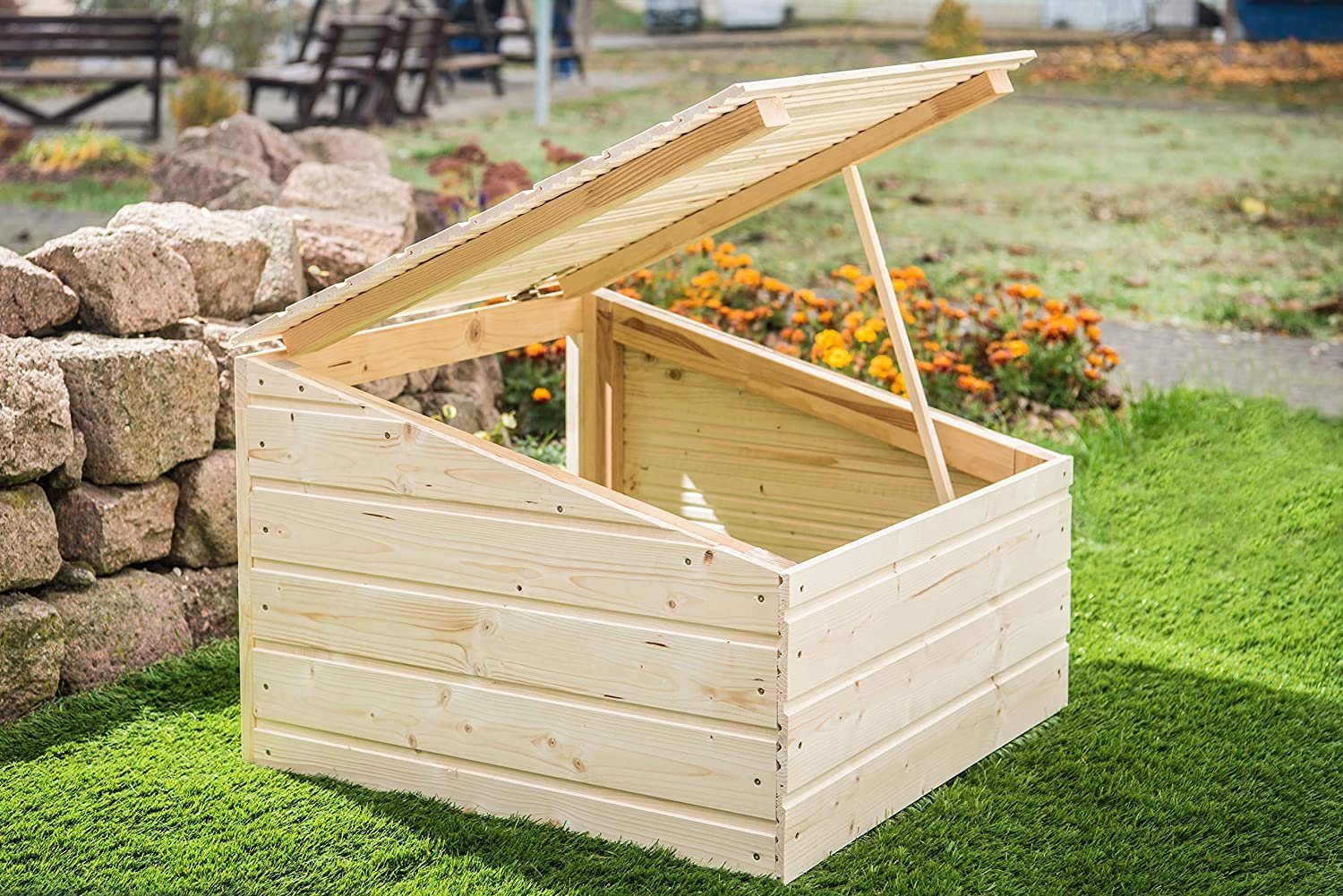 wortek Mähroboter-Garage 67x67x42 cm, f...